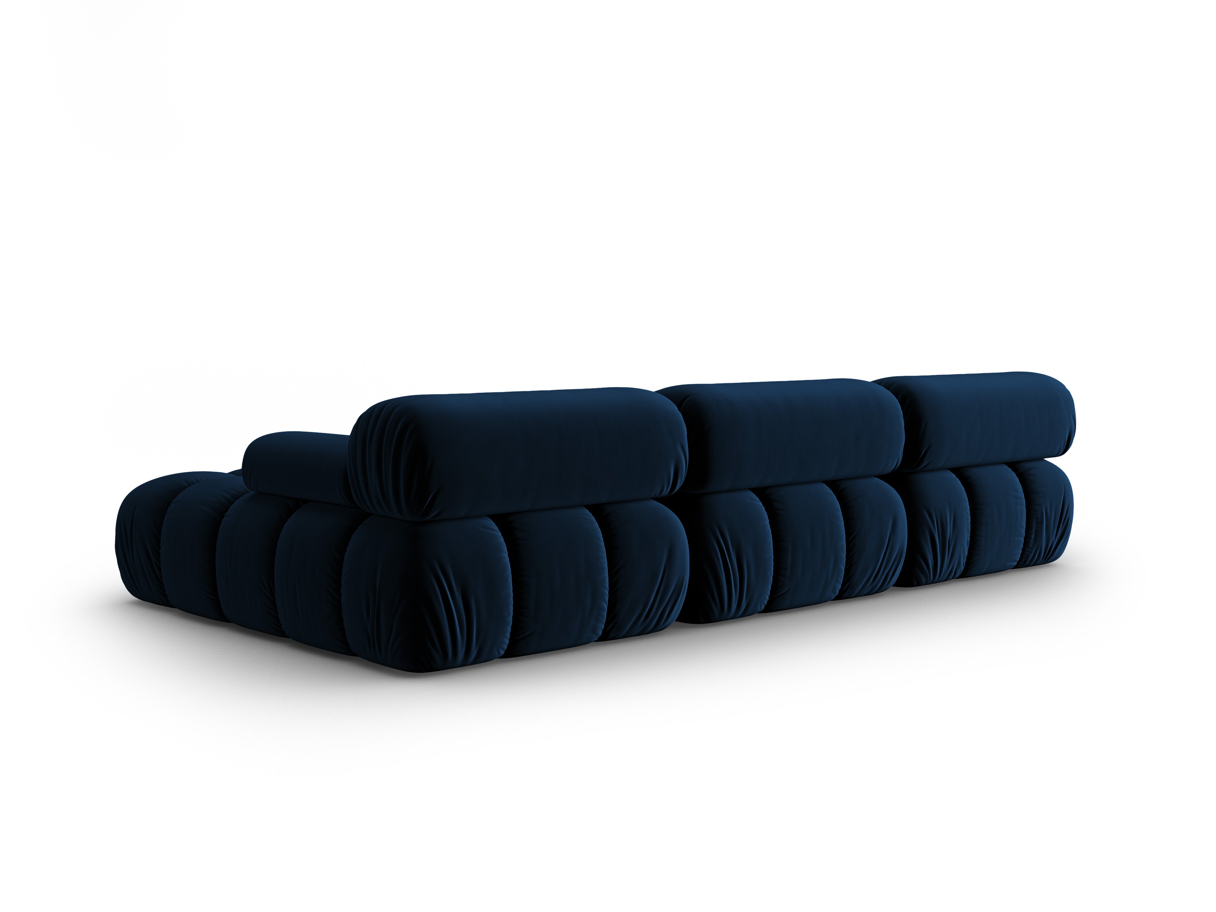 Velvet Corner Sofa for 4 People Right-Handed CORTINA Royal Blue