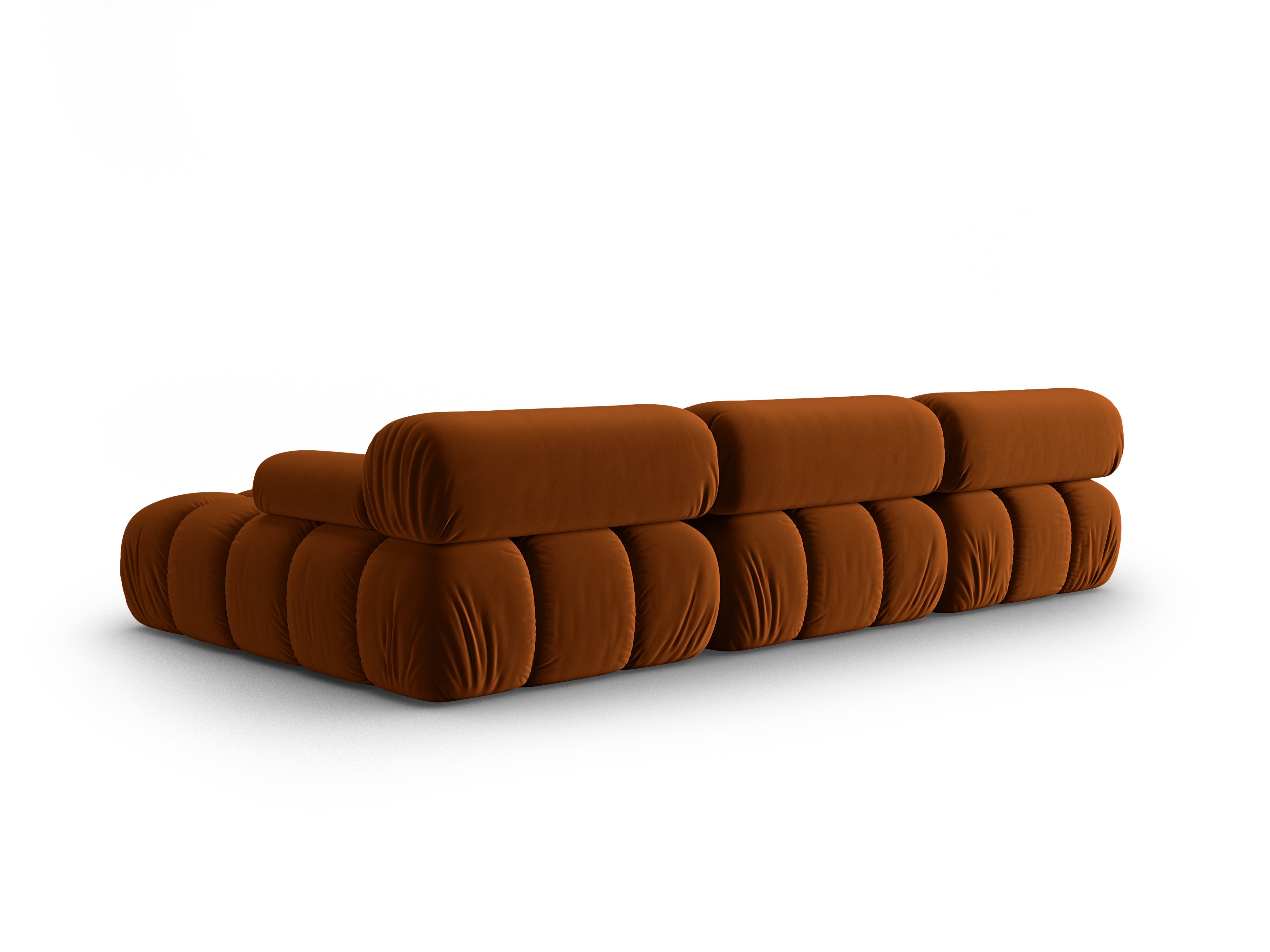 CORTINA Brick Velvet Right-Handed 4-Seater Corner Sofa
