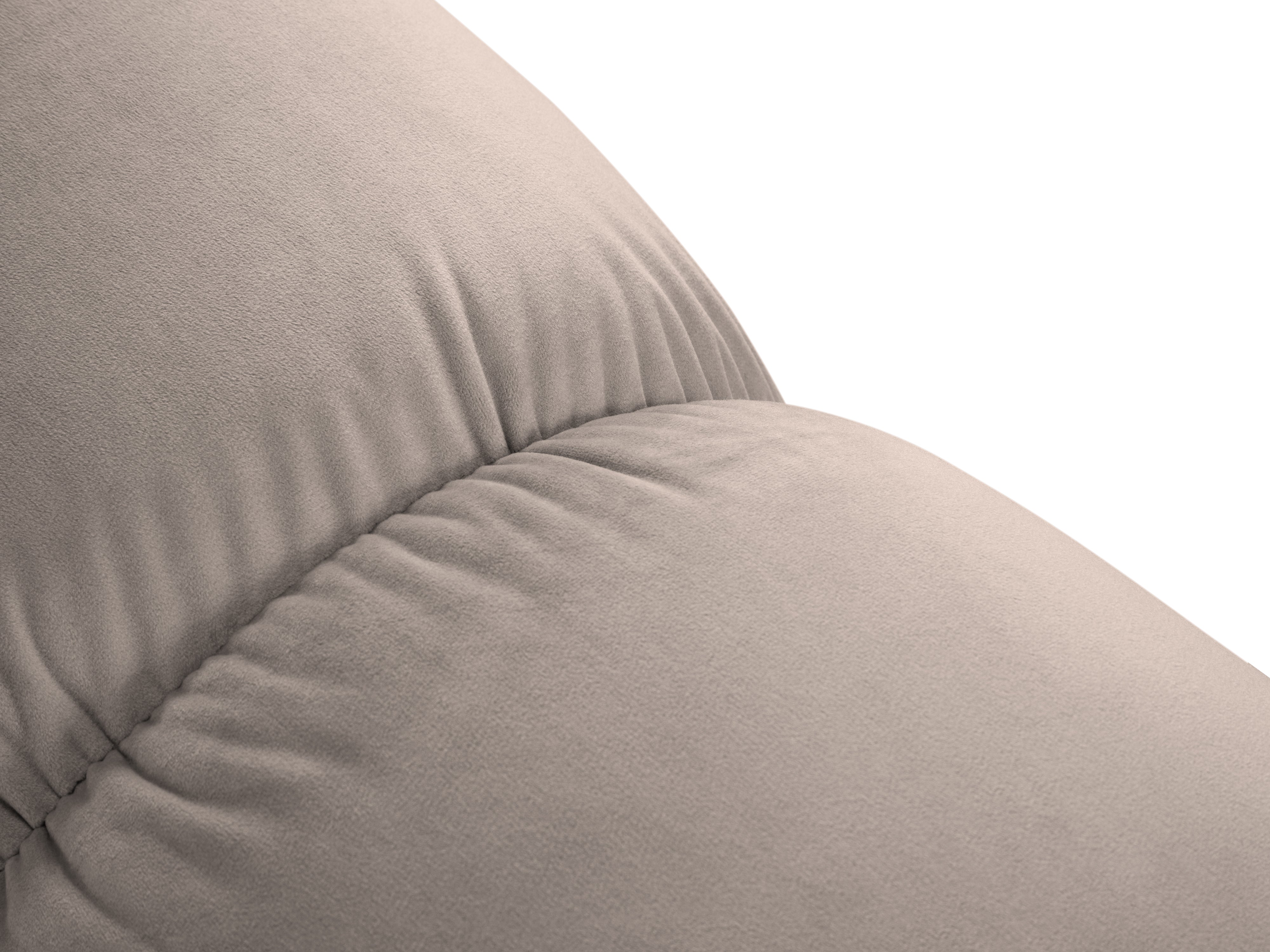 Samt-Ecksofa für 4 Personen rechts CORTINA cappuccino