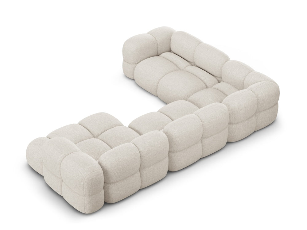 Left-facing U-shaped Corner Sofa LORETTO light beige