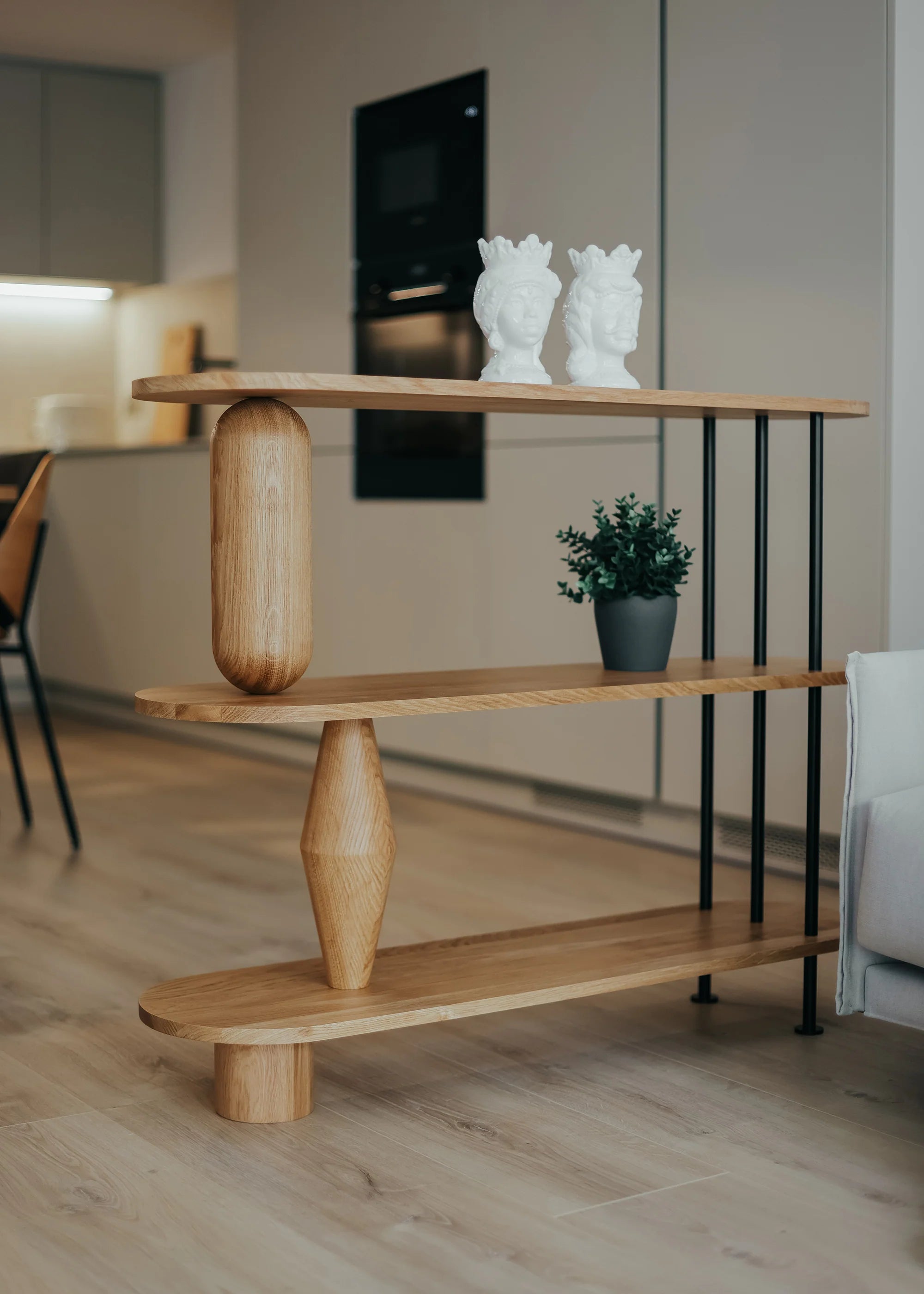 VAZOO rek zwart eikenhout