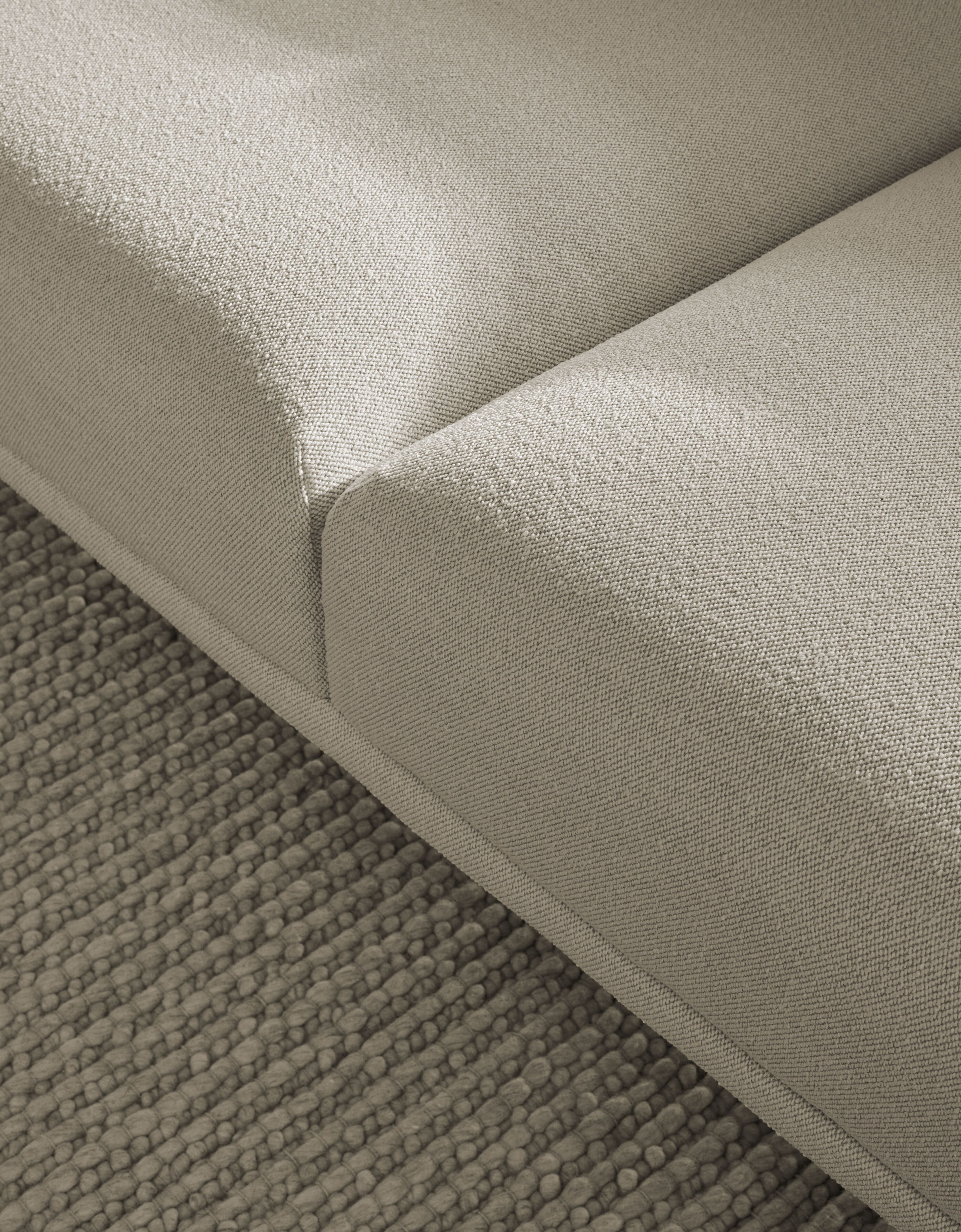 Symmetrical corner 6-seater caisa gray steel base