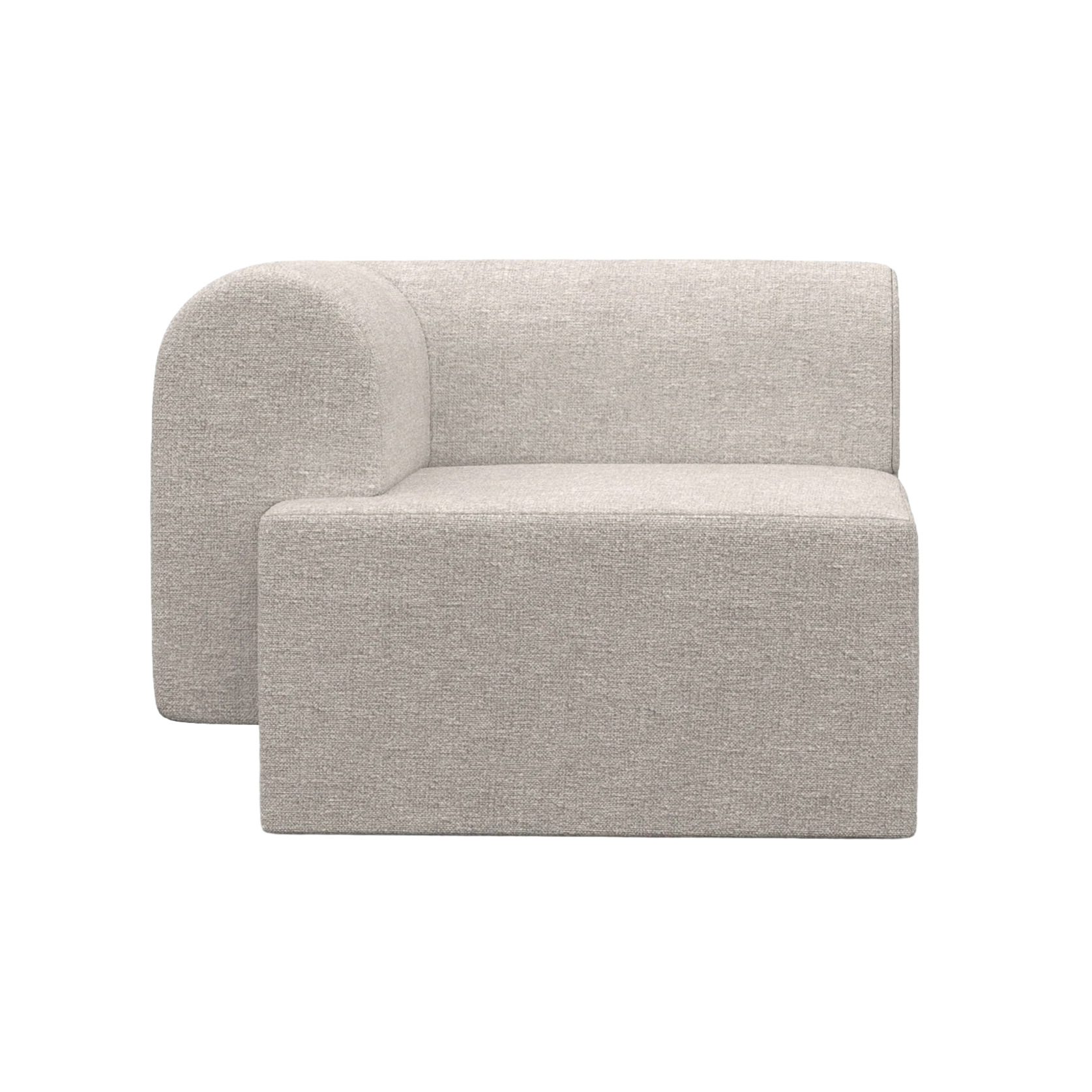 Modulaire bank TORI - linker module lichtgrijs