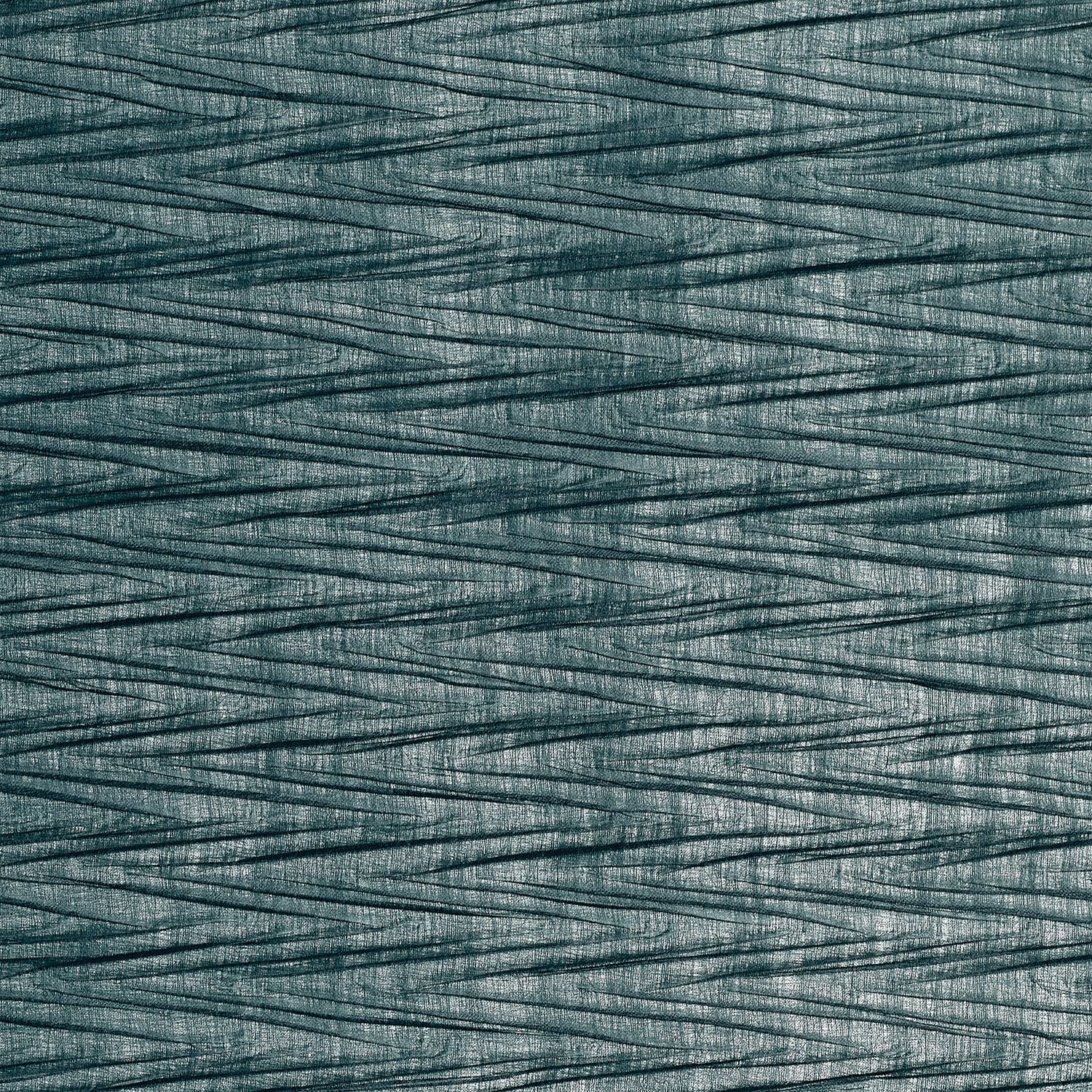 Tapeta tekstylna strukturalna metalizująca z motywem geometrycznym THÉIA turkusowy – Casamance