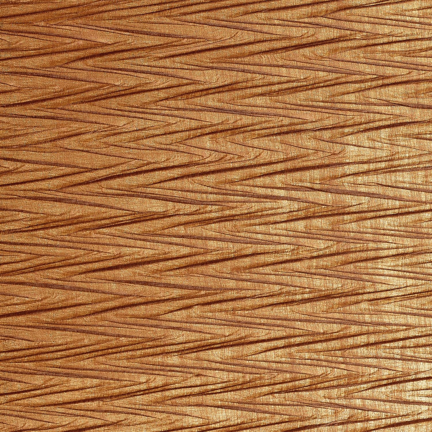 Textile wallpaper with a metallic geometric pattern THÉIA rust-colored