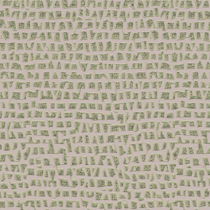 Structural textile wallpaper with abstract pattern SERTI - TOURTERELLE PLATINE platinum gray