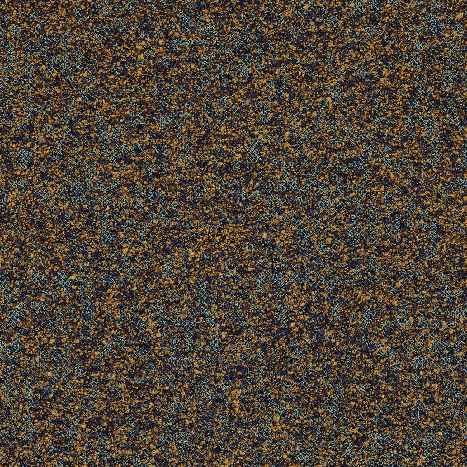 Strukturierte Textiltapete Boucle EXQUIS - TOPAZE / AMBRE grau-braun mit bernsteinfarbenen Akzenten