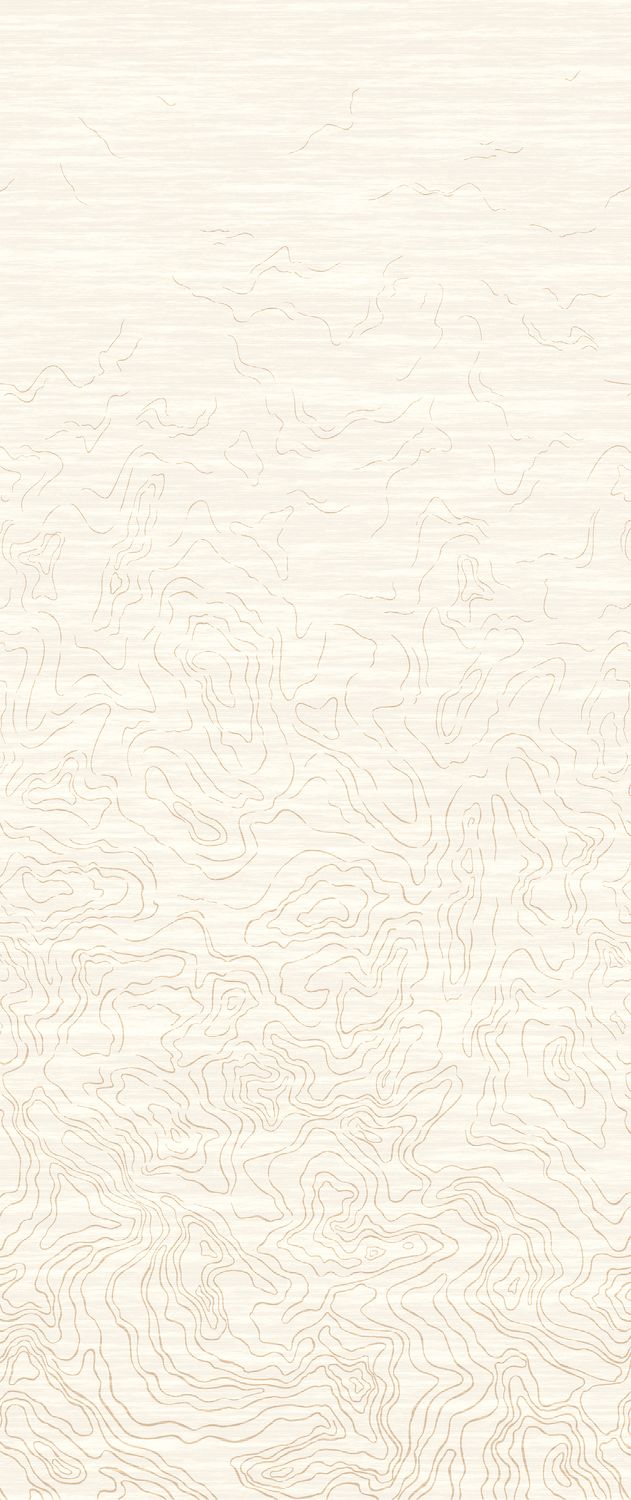 Muurschildering textielstructuur ONDES PRÉCIEUSES - IVORE DORÉ ivoor met goud