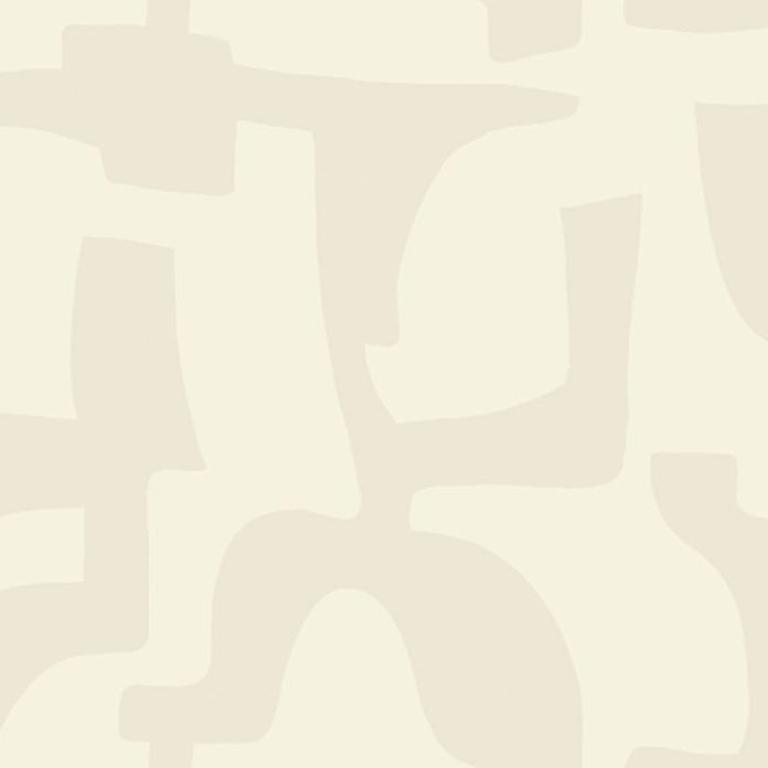 Geplakte behang met geometrisch patroon SONATE - IVOIRE GRÈGE ivoor met beige