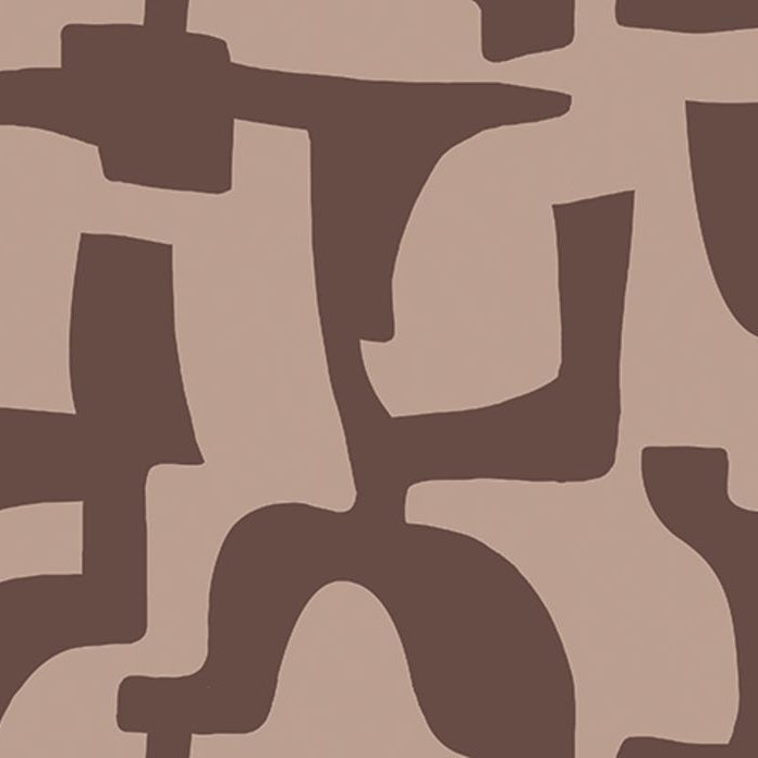 Geweven behang met geometrisch patroon SONATE - LILA WENGÉ lila met brons