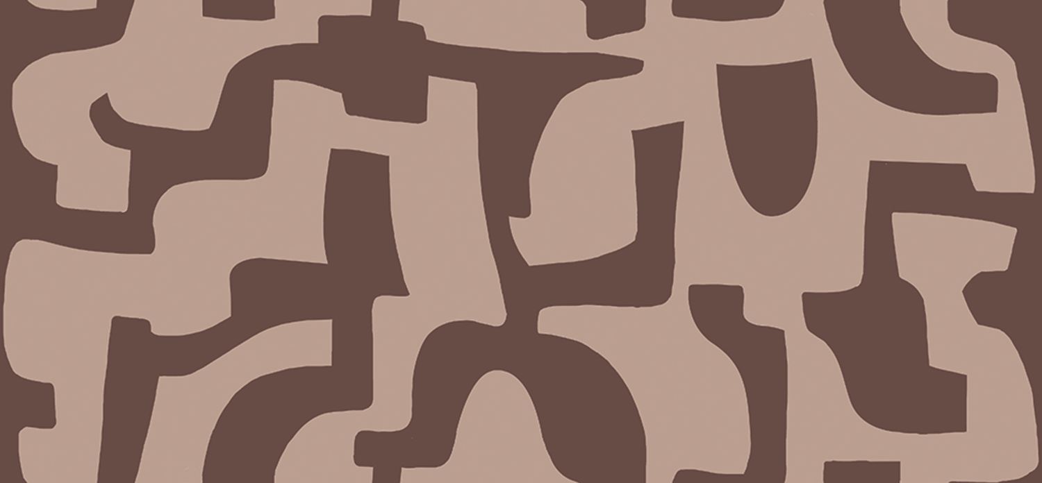 Geweven behang met geometrisch patroon SONATE - LILA WENGÉ lila met brons