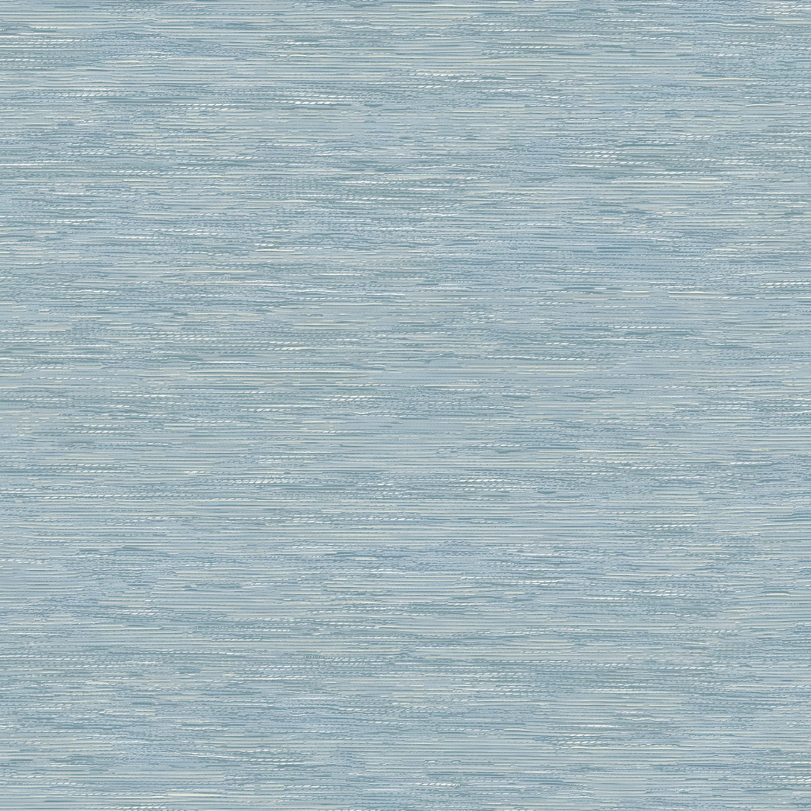 Strukturierte Tapete, die Jacquardstoff imitiert TATAMI - BLEU CIEL himmelblau