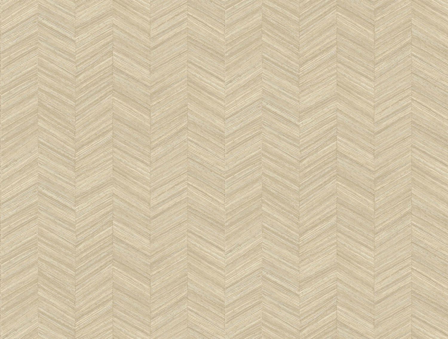 Geometric structural wallpaper mimicking wood with a herringbone pattern OCOTEA - COQUILLE beige
