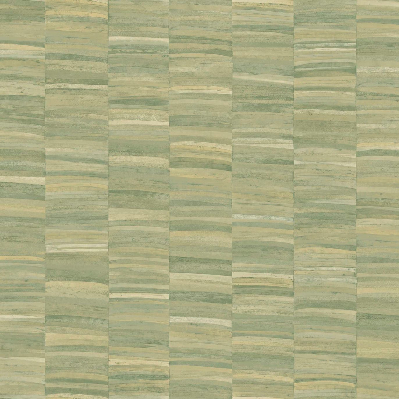 Structural wallpaper in stripes imitating a plant weave STYLOSA - VERT AMANDE green