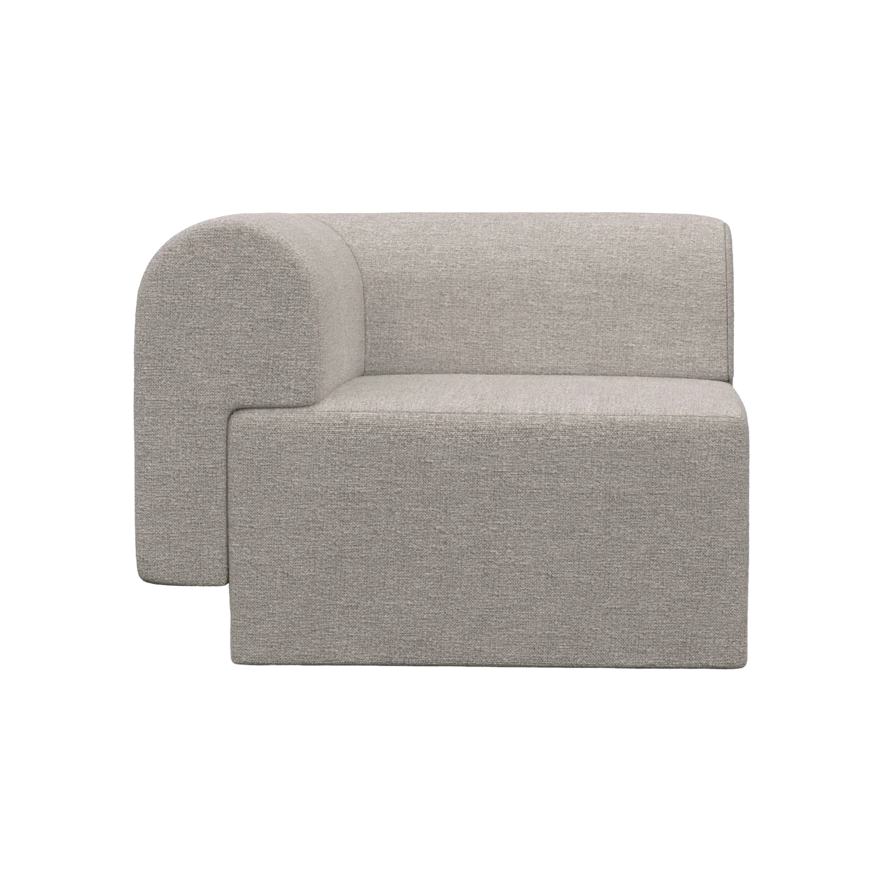 Modulares Sofa TORI - graues Eckmodul