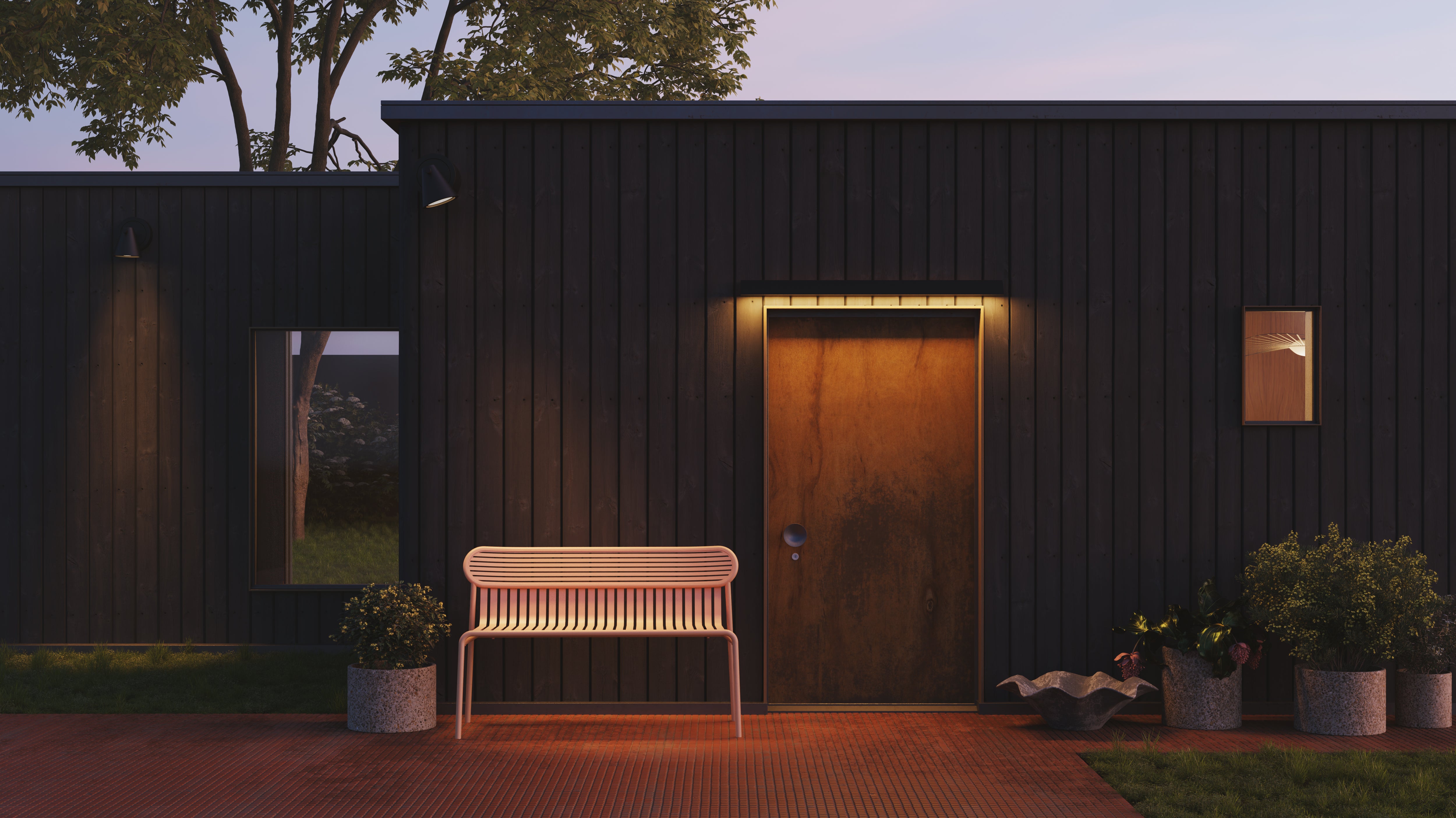 Tuinbank met rugleuning WEEK-END donkerblauw