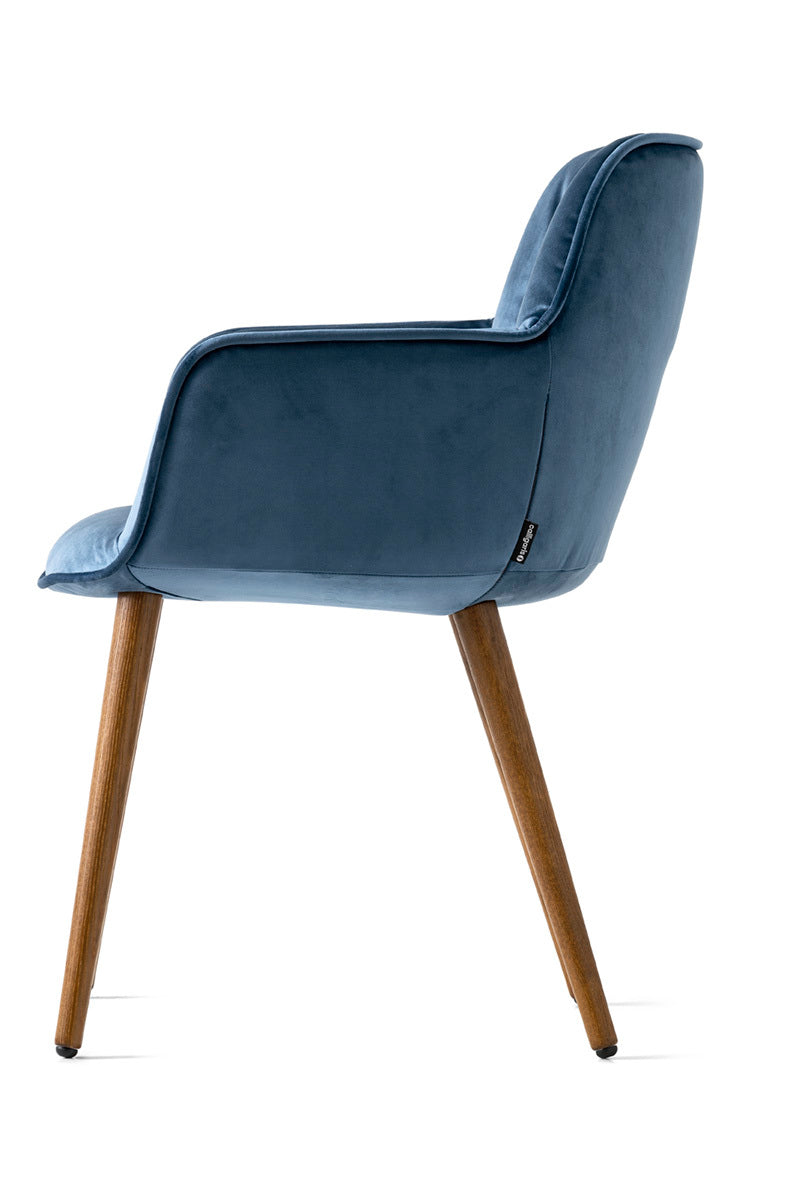 Stoel COCOON met houten basis