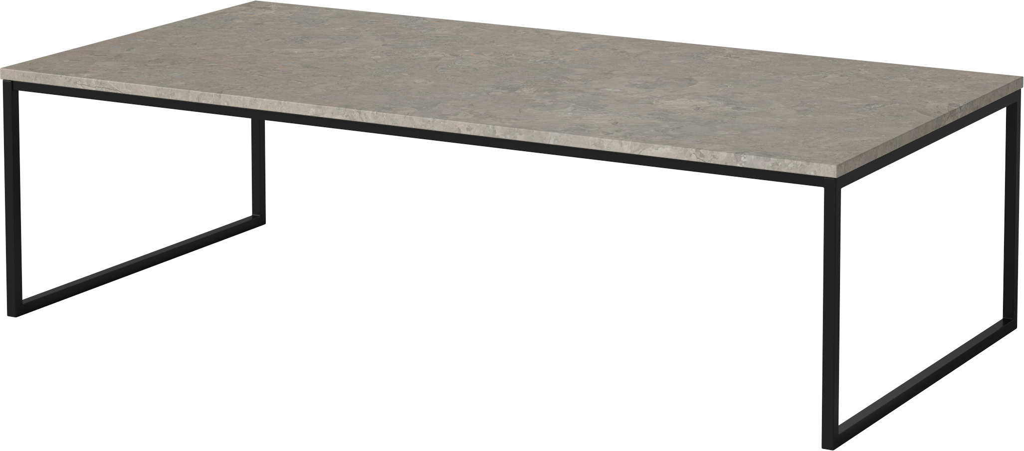 Salontafel COMO zwarte stalen basis