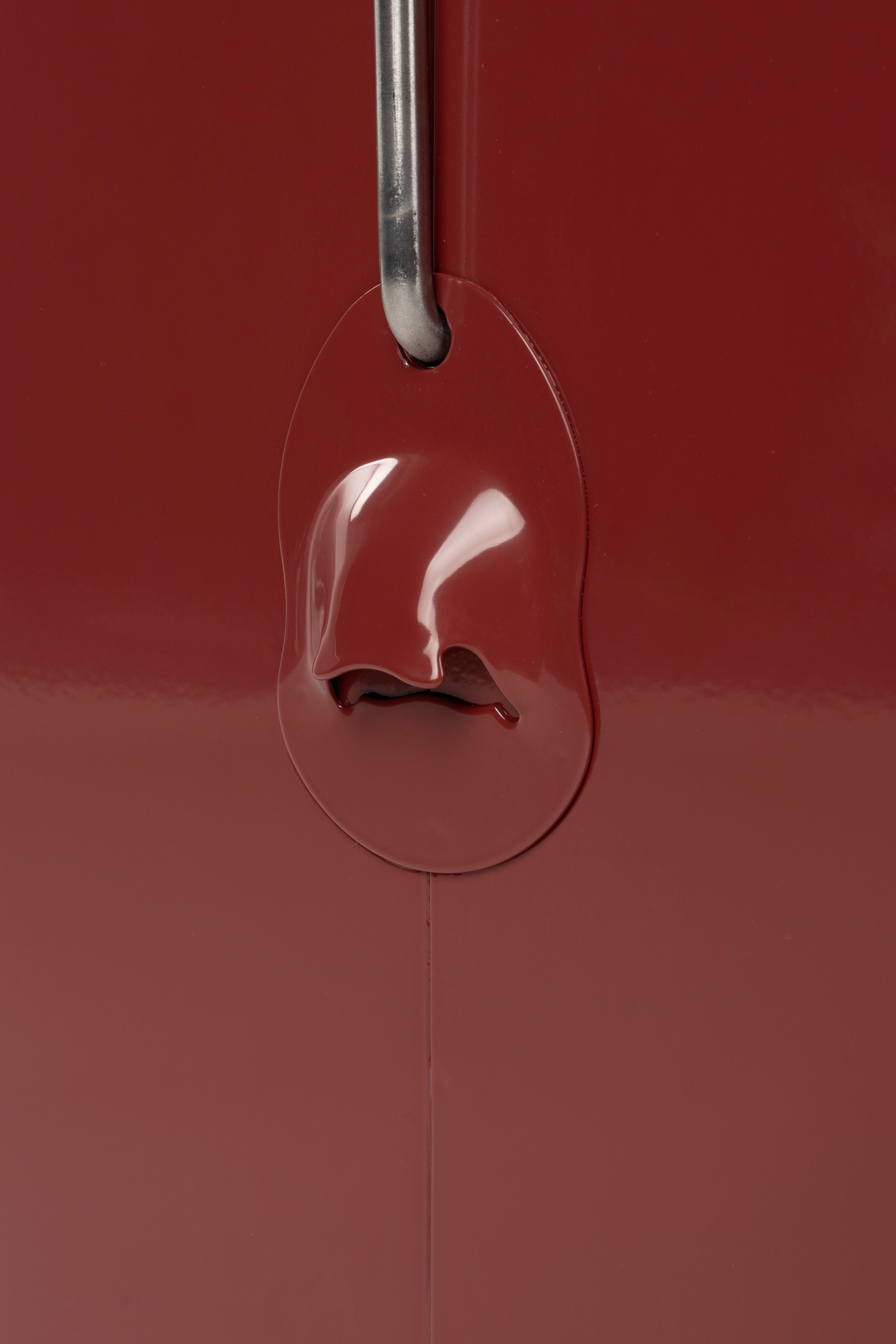 Draagbare koelkast BE WINE bordeauxrood met oranje en grijs