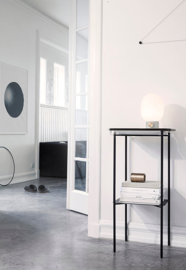 JWDA Table Lamp Blown Glass with Cream Base