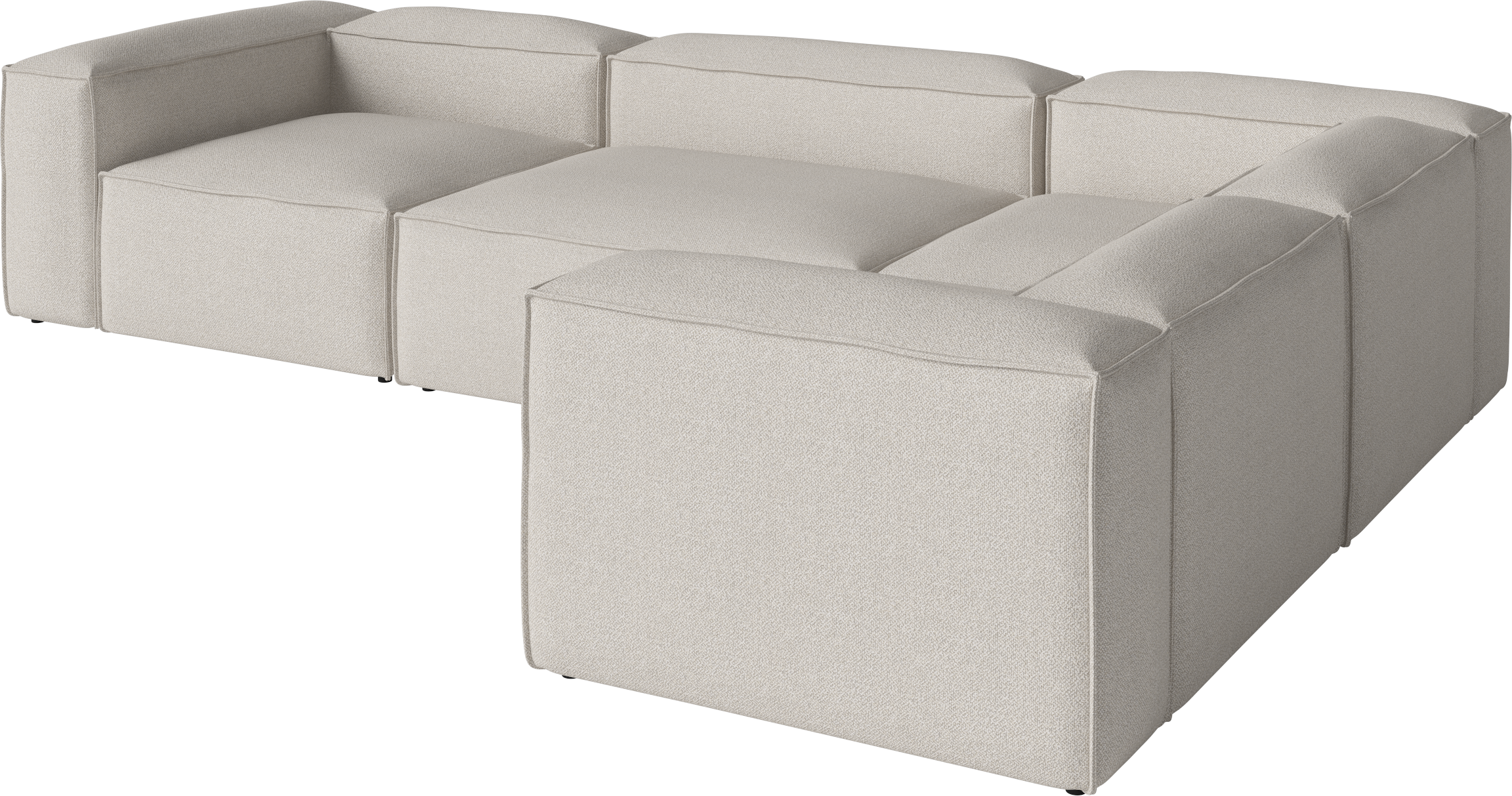 Right-hand corner 4-modulus Cosima upholstered