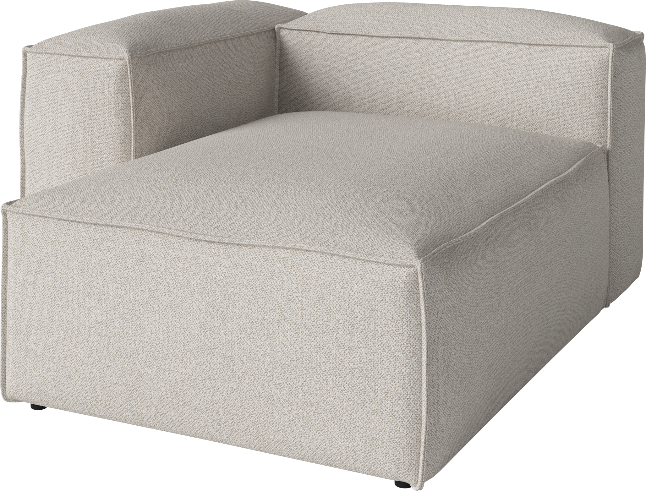 Modulaire bank COSIMA - linkszijdige chaise longue gestoffeerd