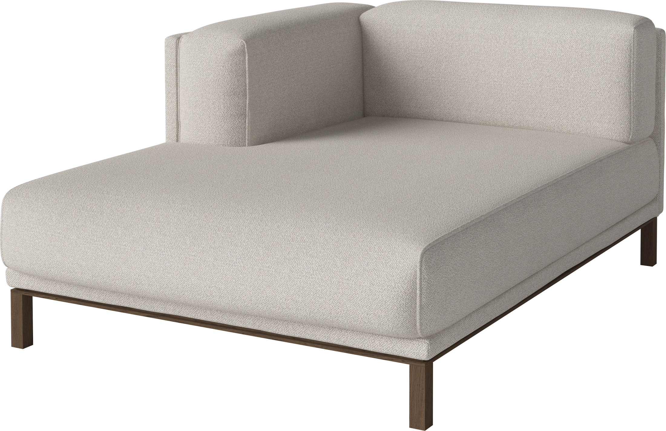 Modulaire bank COSY - linkszijdige chaise longue met donkere basis