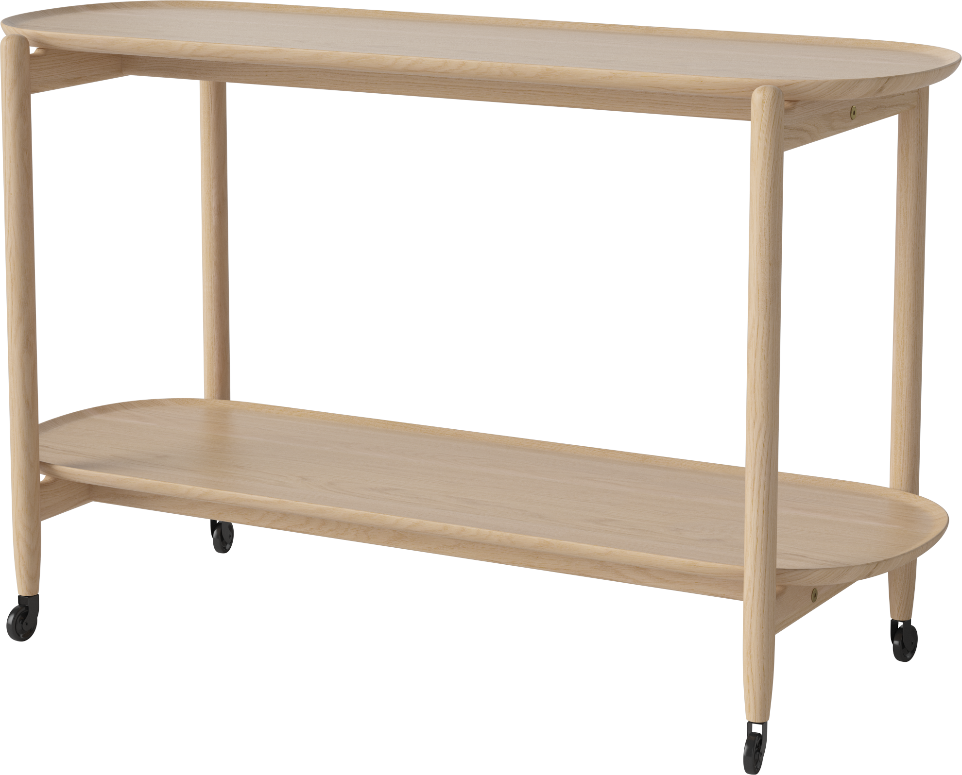 Coupé Bar Bar Trolley Belled Eiche Holz