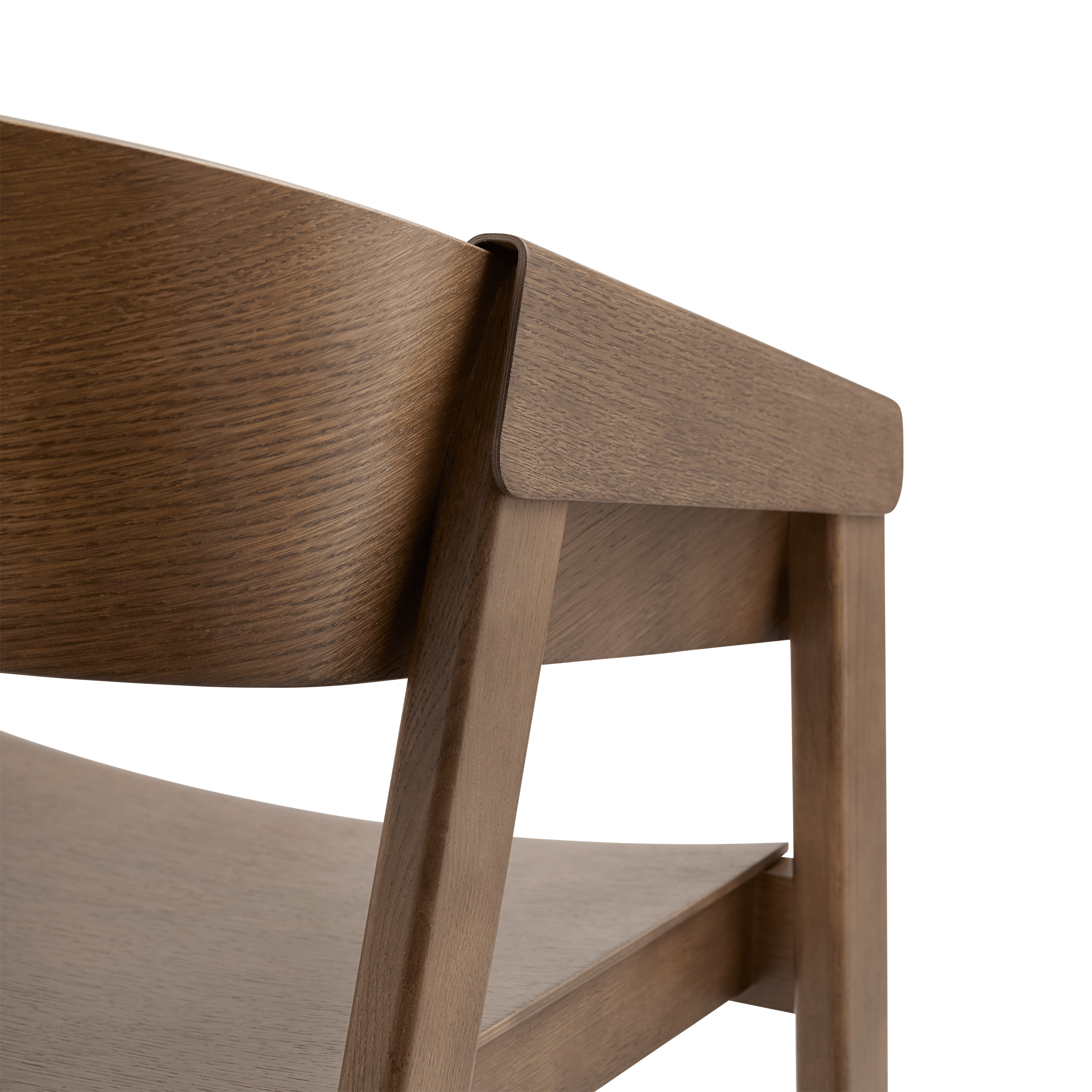 COVER Armchair with Armrests Dark Oak Veneer