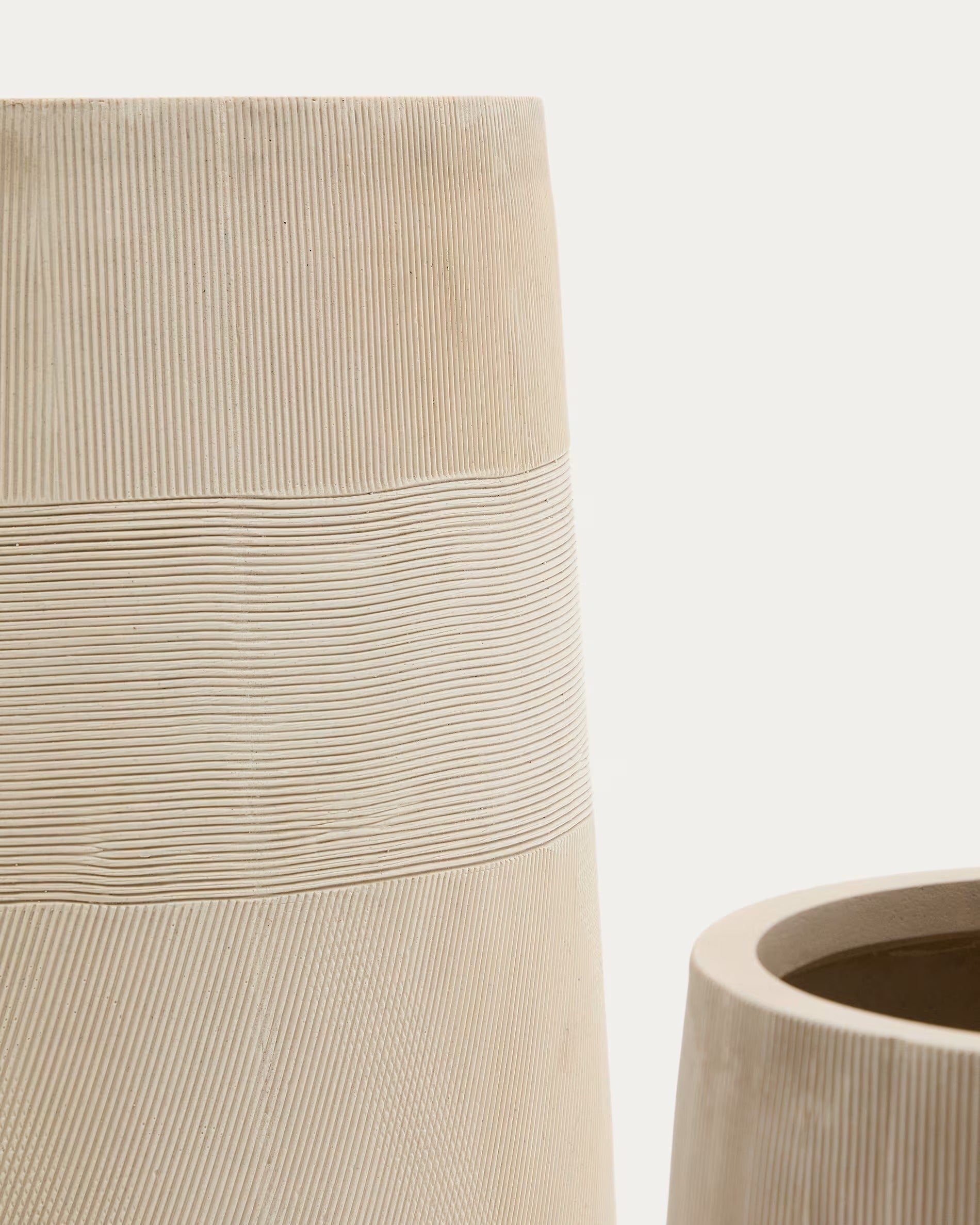 TIVAL beige Policement Blumentopf-Set