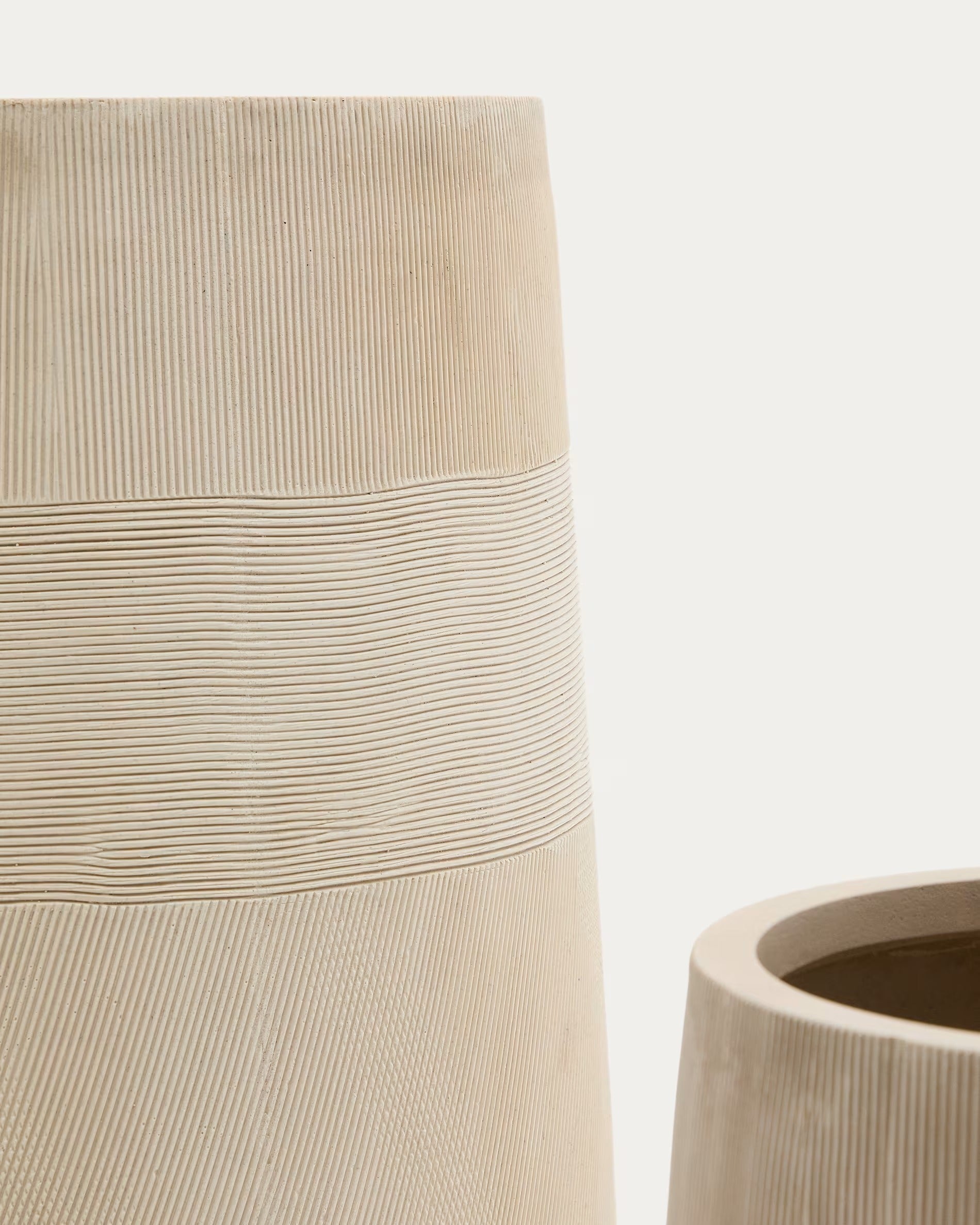 TIVAL beige Policement Blumentopf-Set