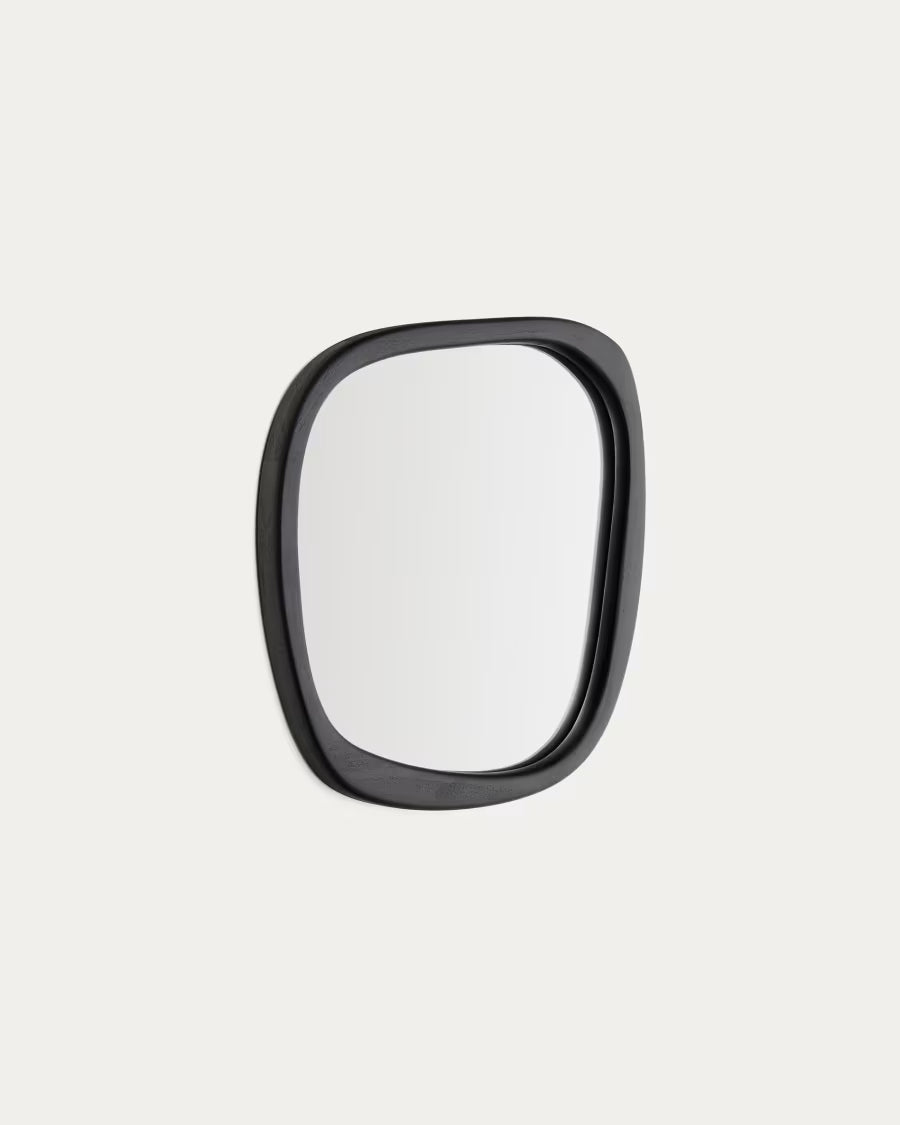 Lustro ALURA zwart teakhout