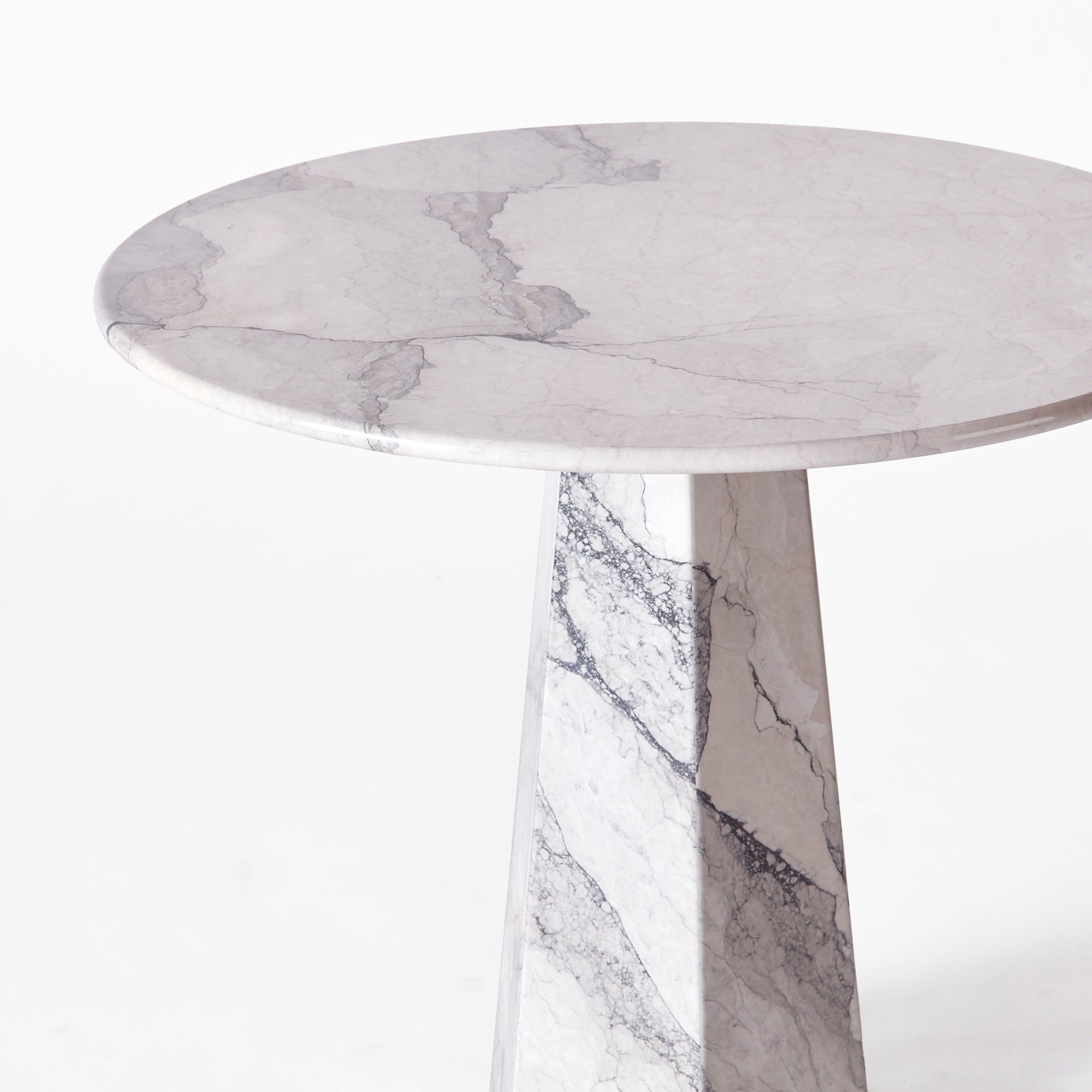 Ronde tafel HEXAGON wit marmer