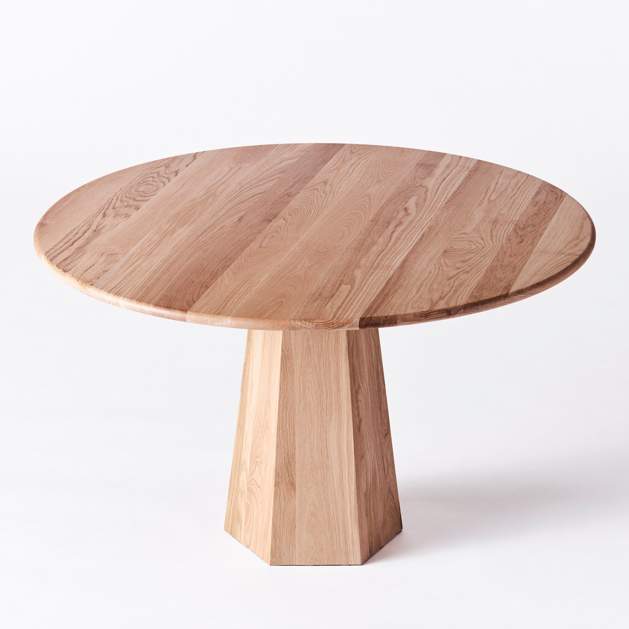 Round HEXAGON Table in Oak Wood
