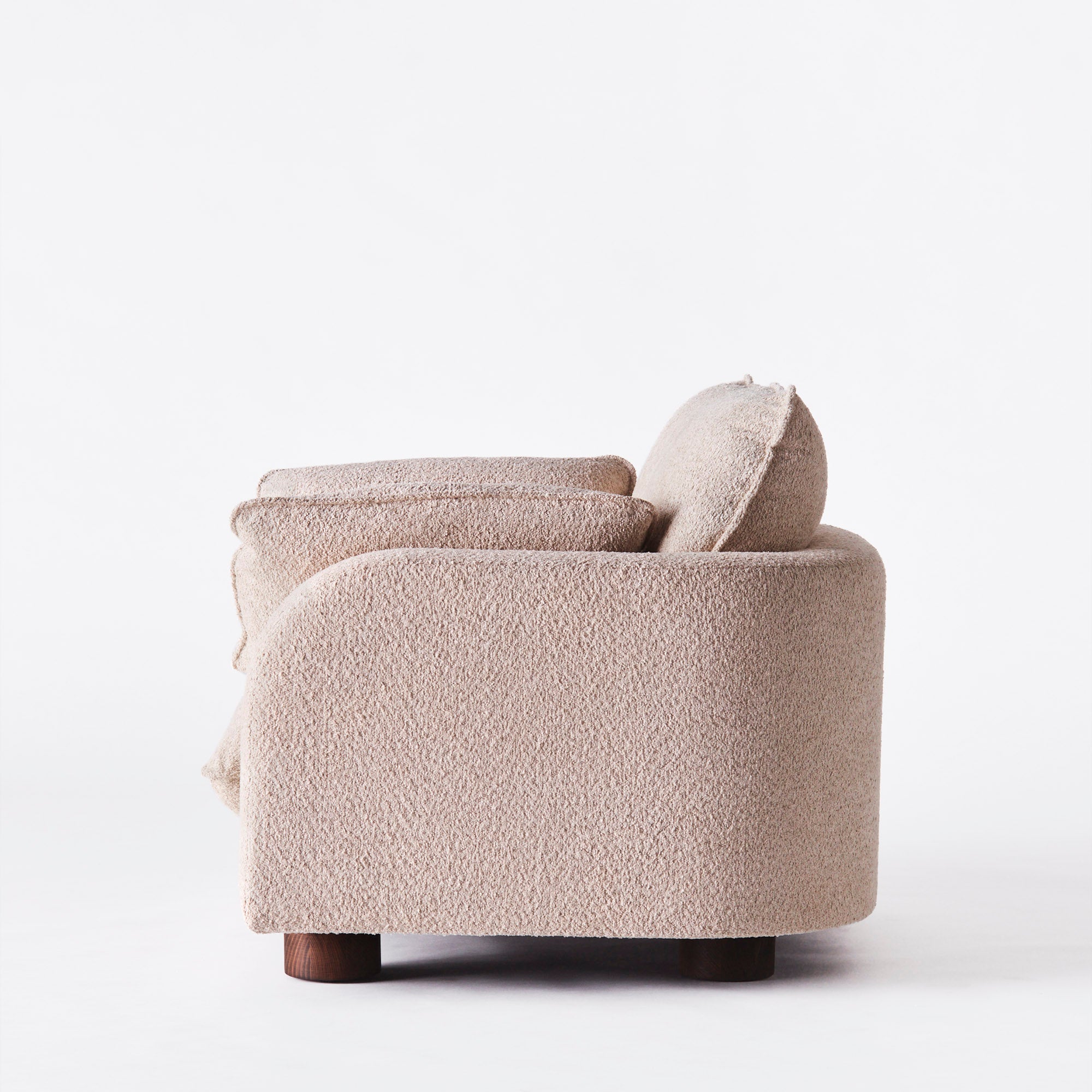 Fauteuil MILES beige boucle
