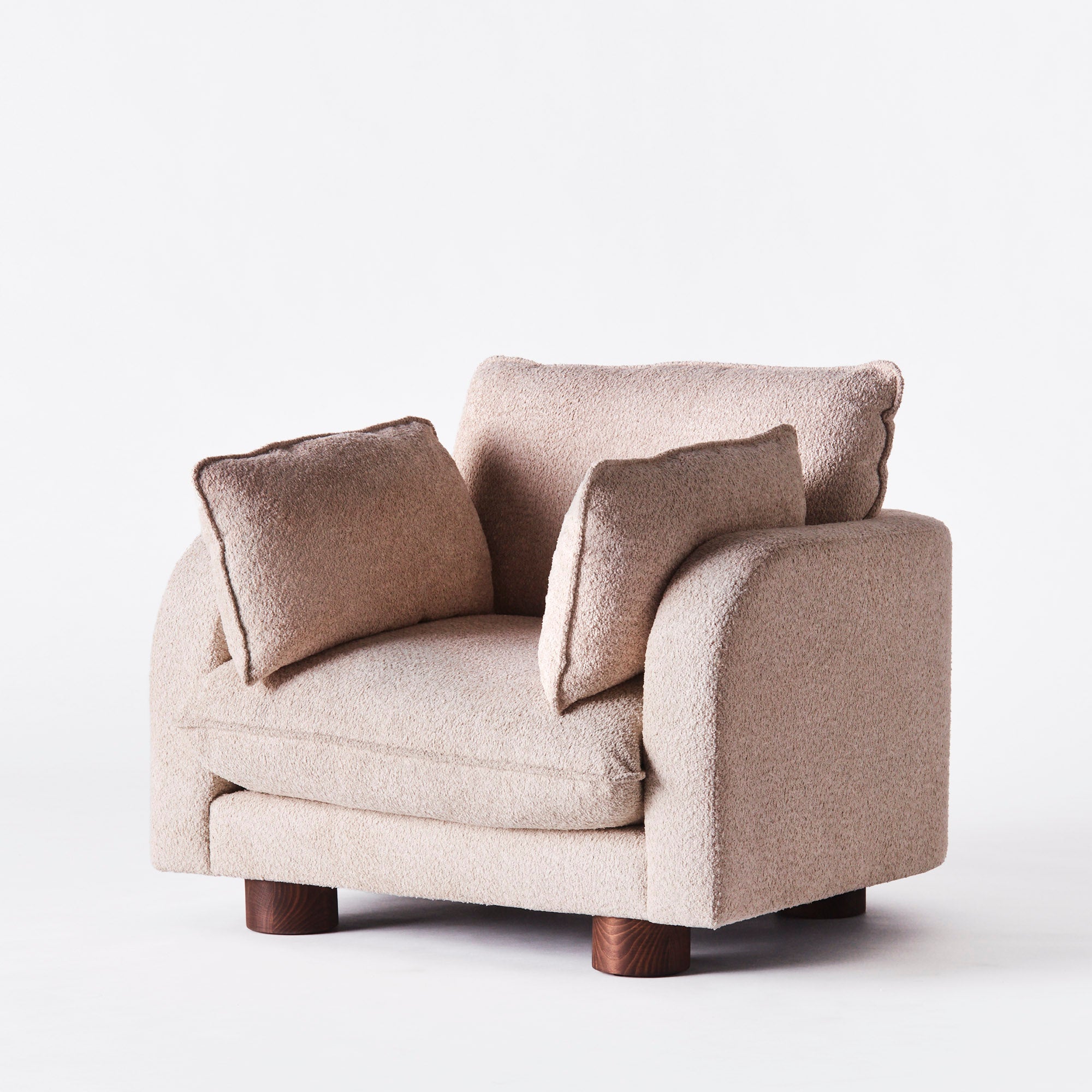 Fauteuil MILES beige boucle