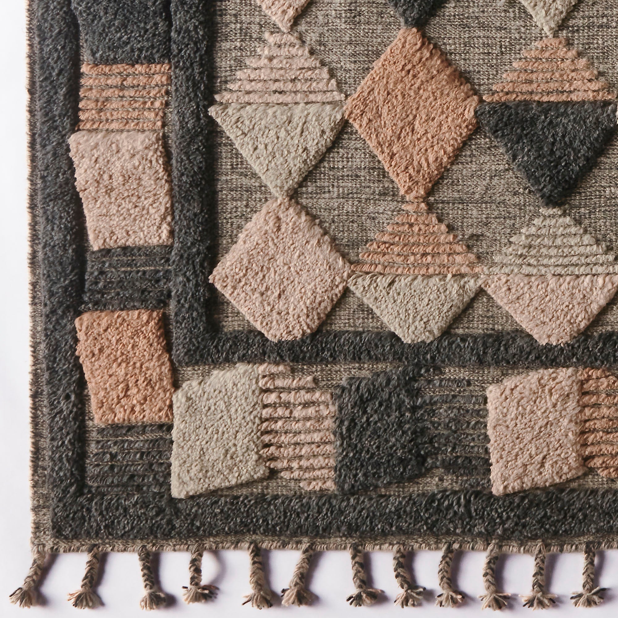 Vloerkleed LISBOA beige met groen