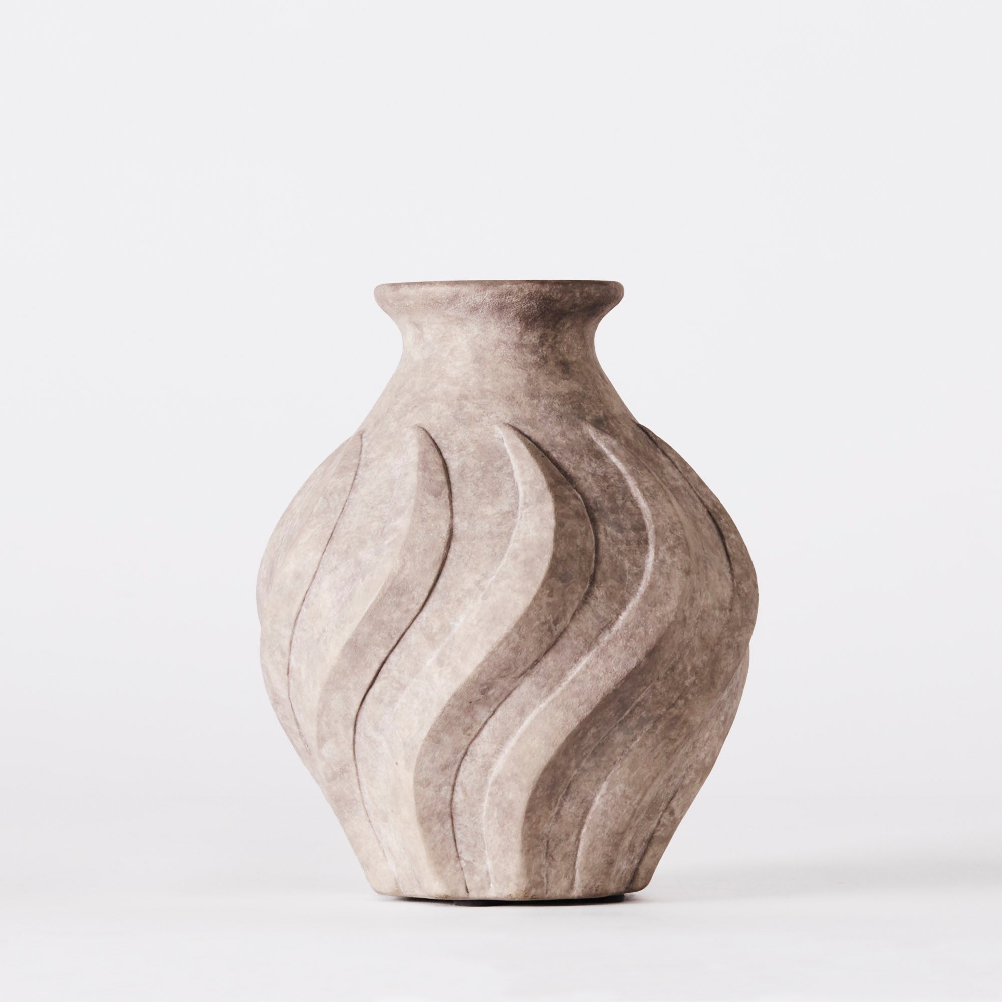 SWIRL vase gray ceramic