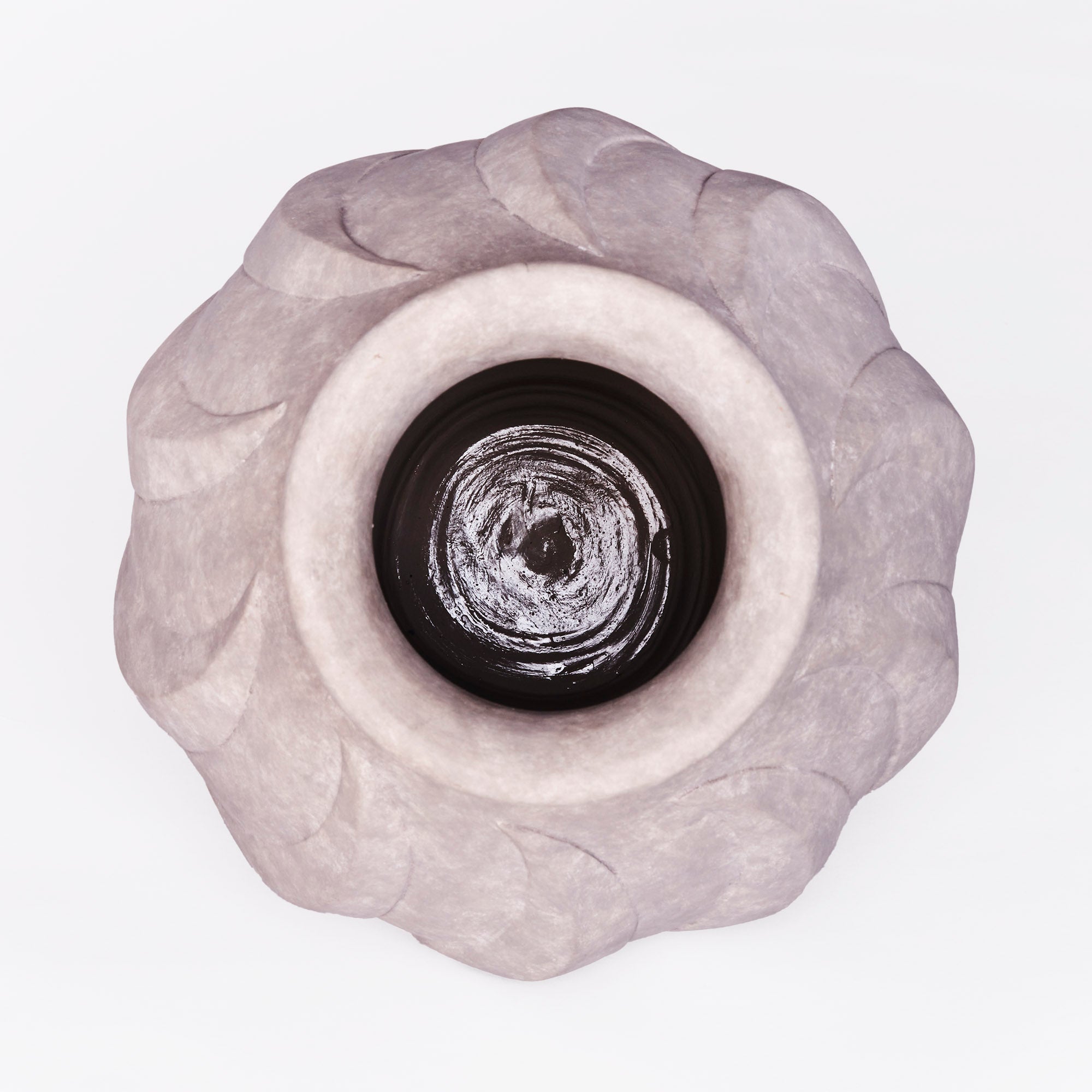 SWIRL vase gray ceramic