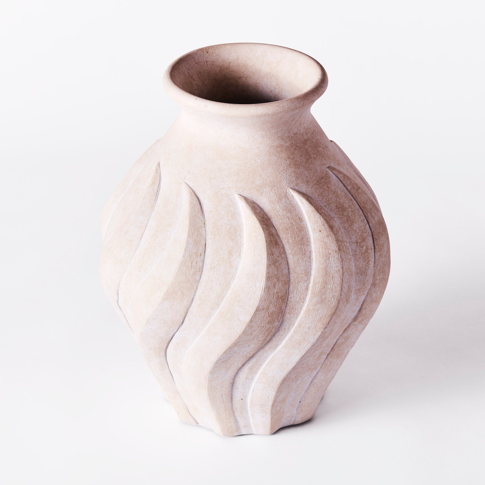 Wazon SWIRL weiße Keramik