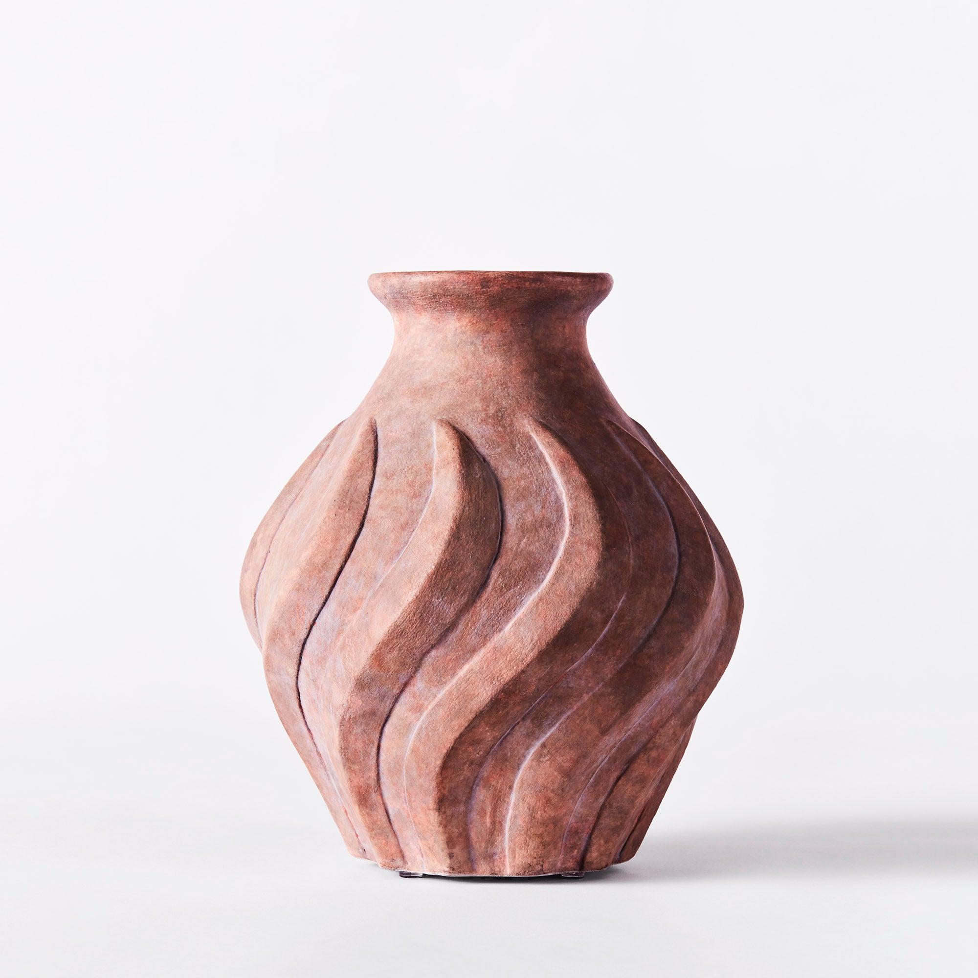 SWIRL vase brown ceramic