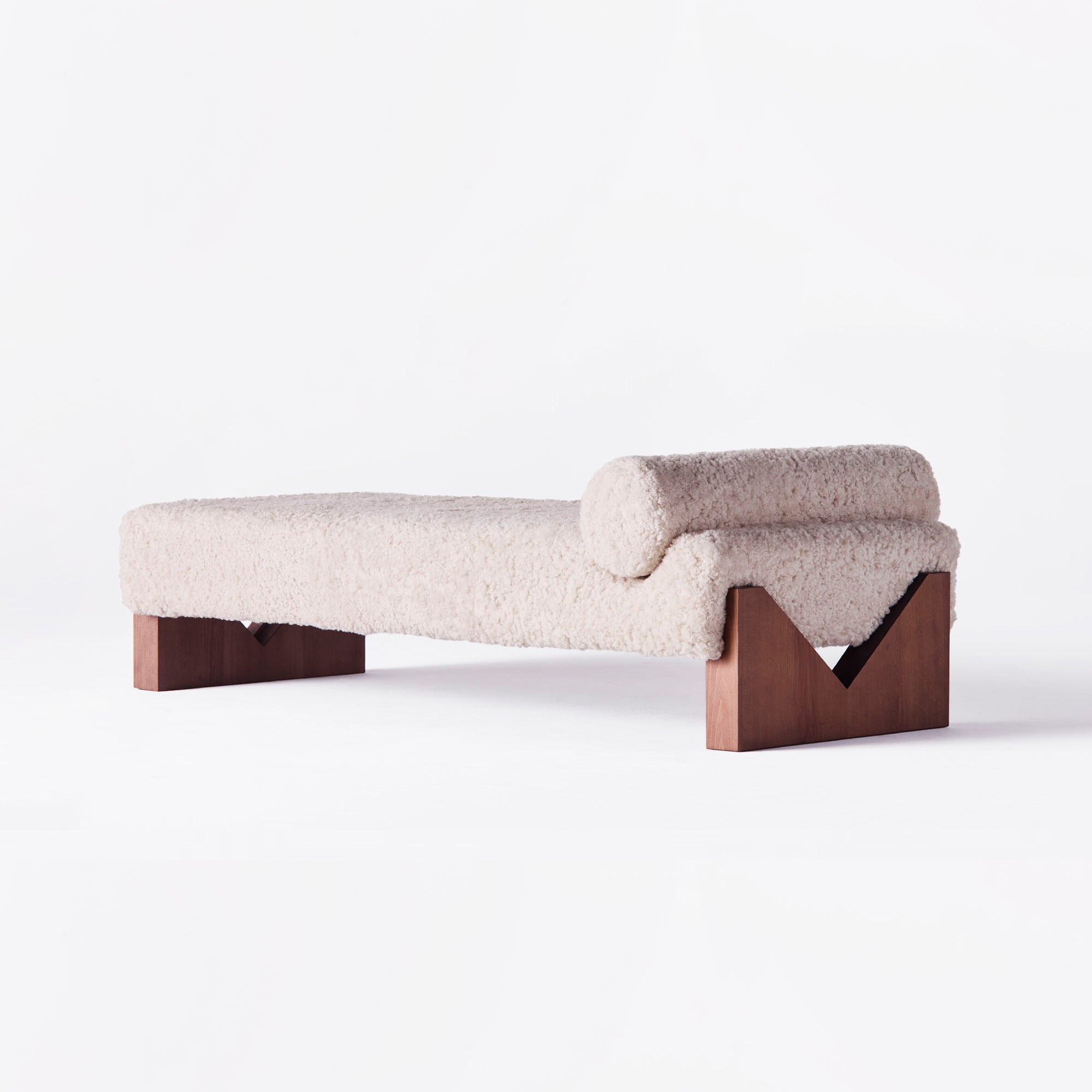 Loungebank V schapenleer