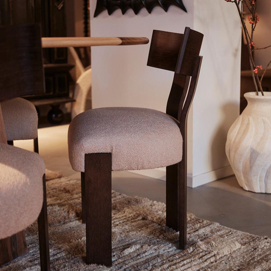 ALBA Chair beige with dark oak base