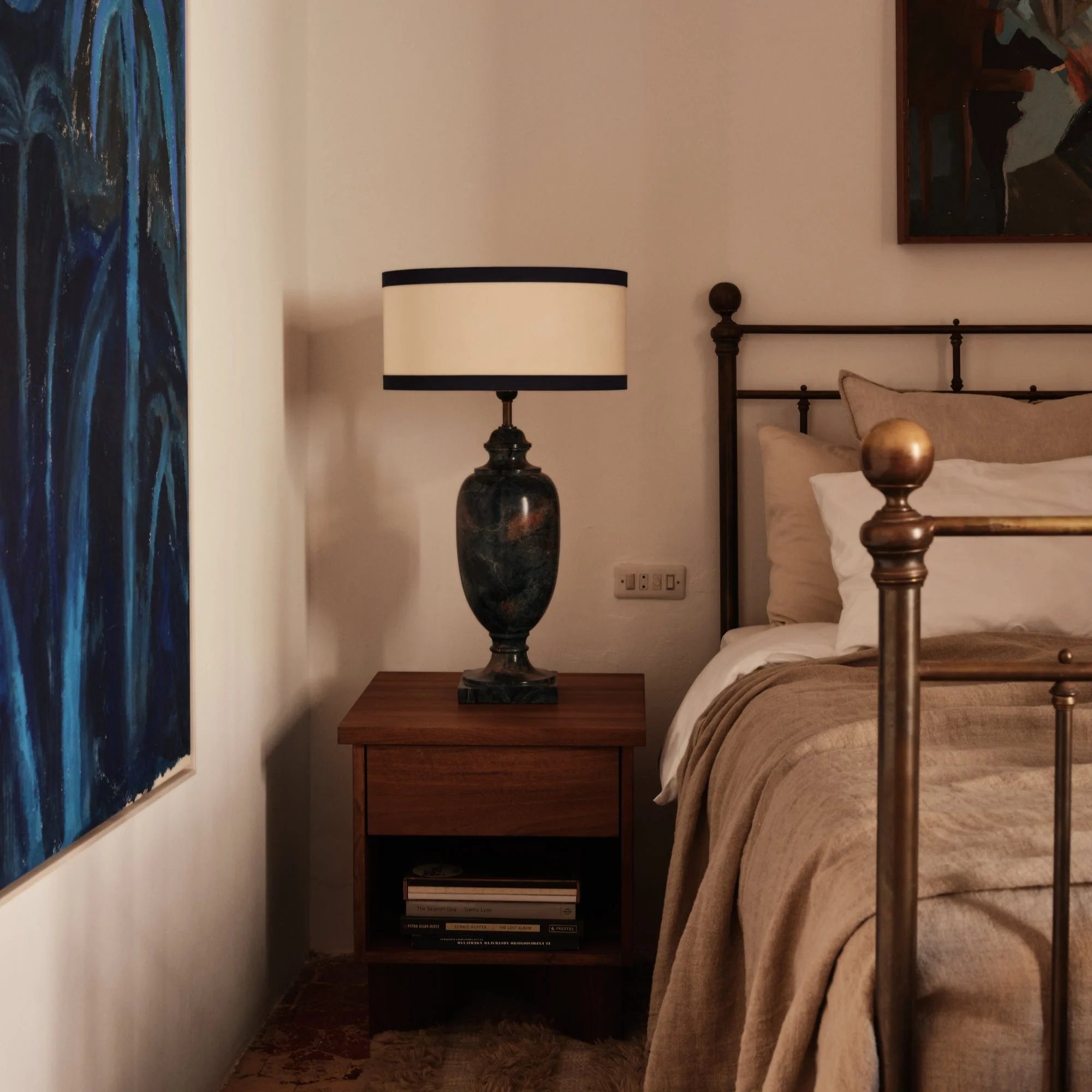 Nightstand V walnut wood