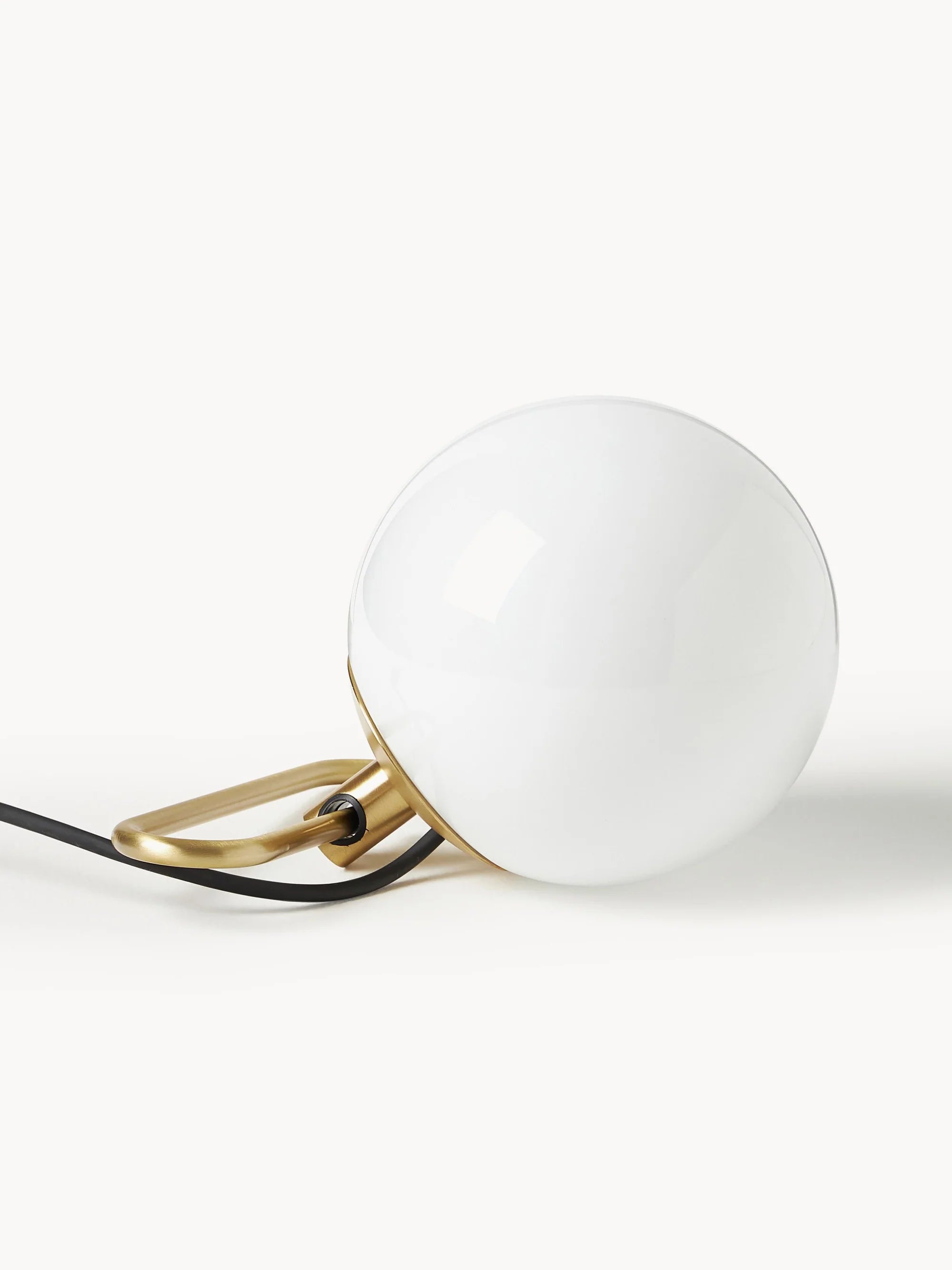 Tafellamp NH1217 messing met wit glas