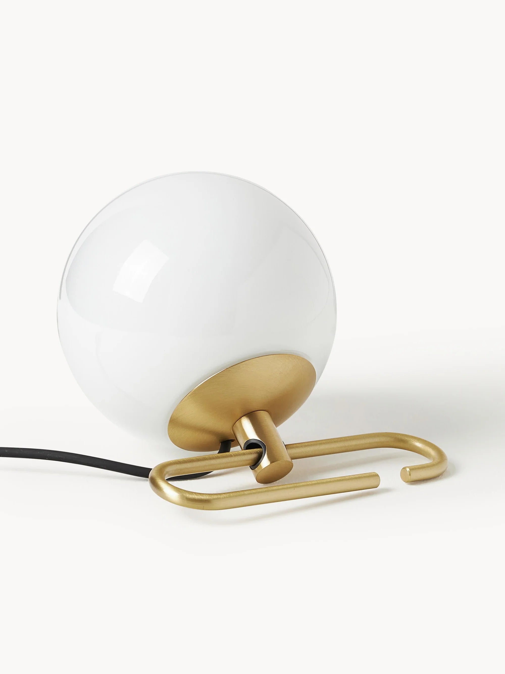 Tafellamp NH1217 messing met wit glas