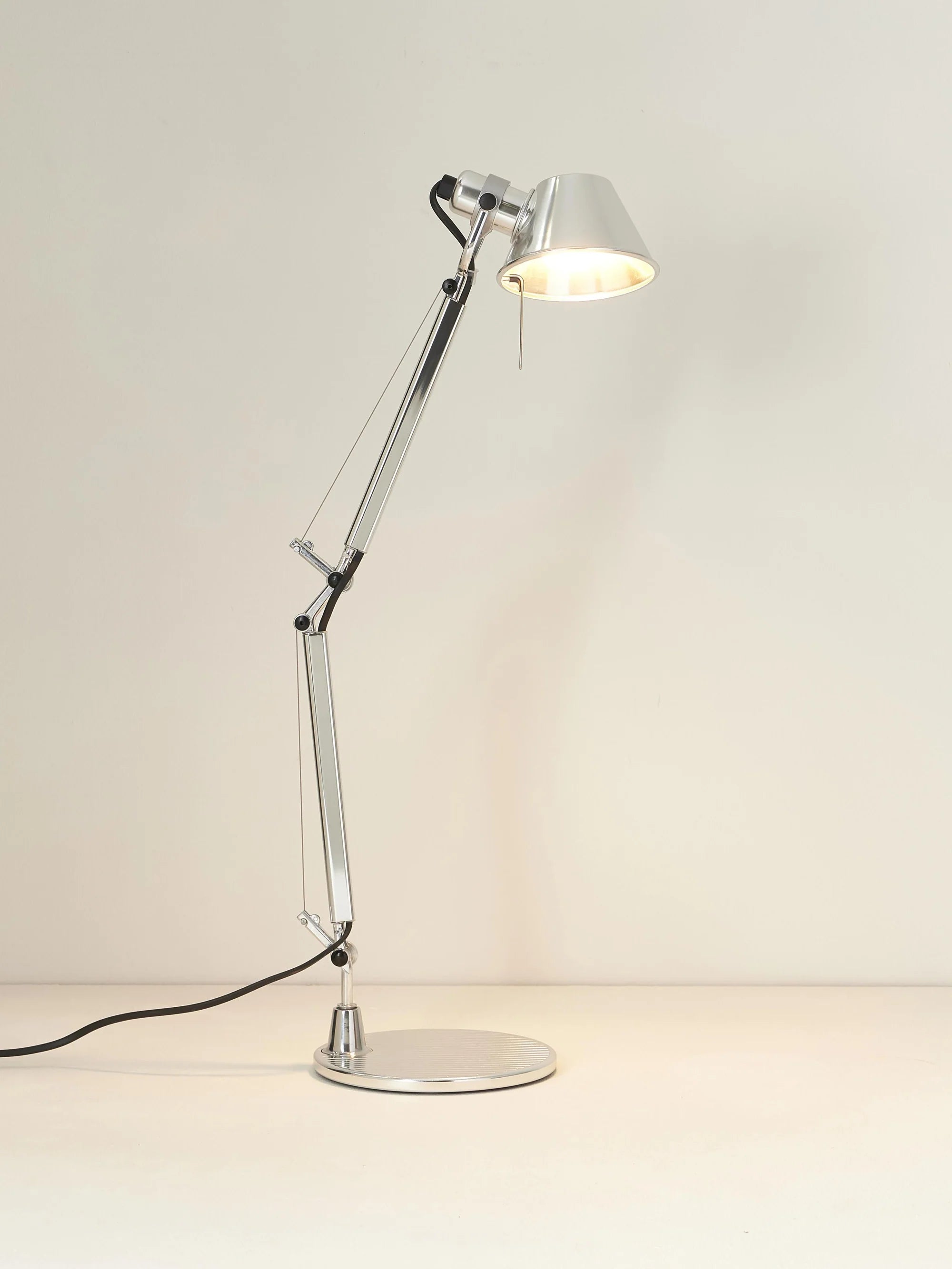 Verstelbare bureau lamp TOLOMEO MICRO glanzend zilver
