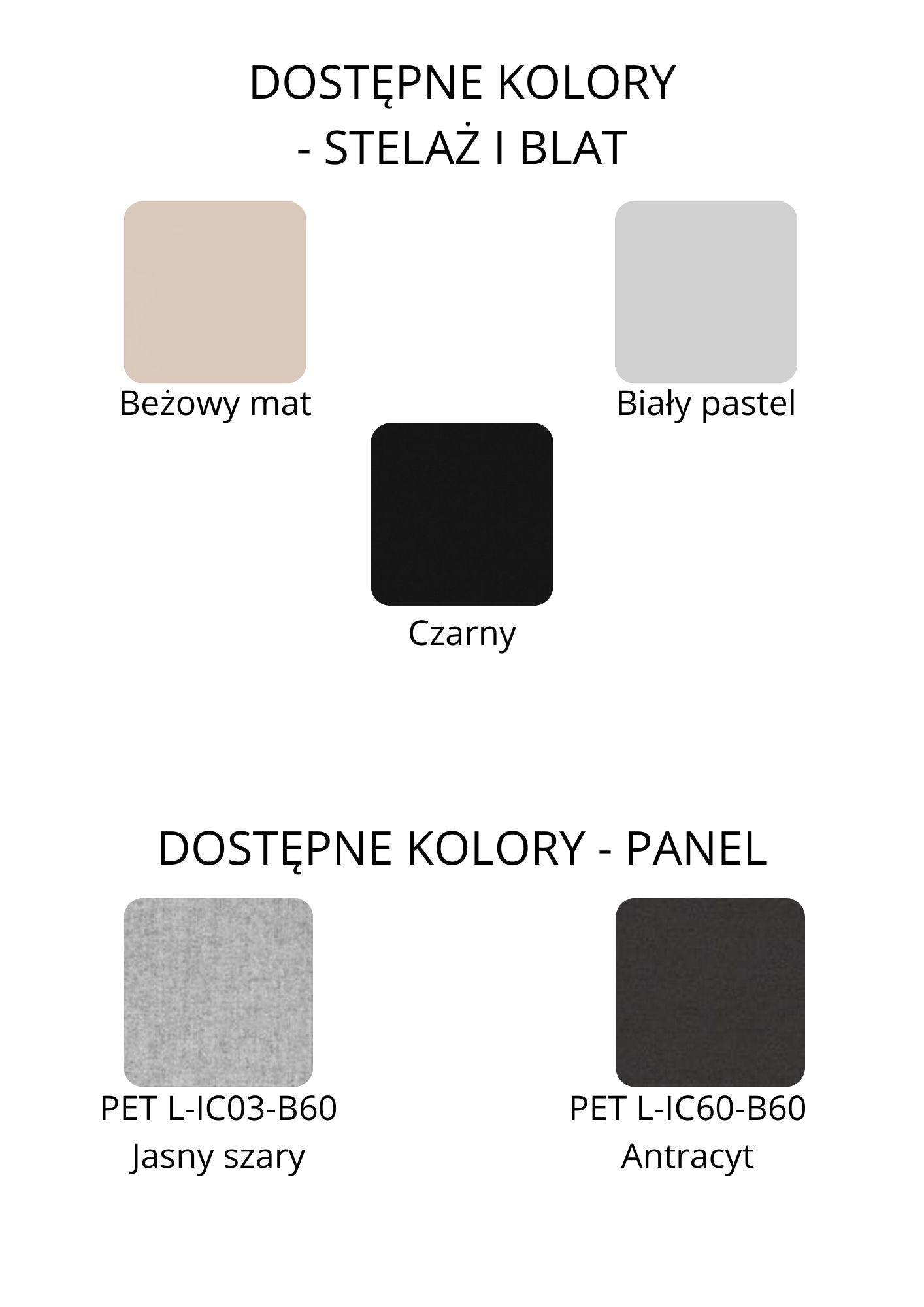 Stalen rek TANCA achterkant van vilt