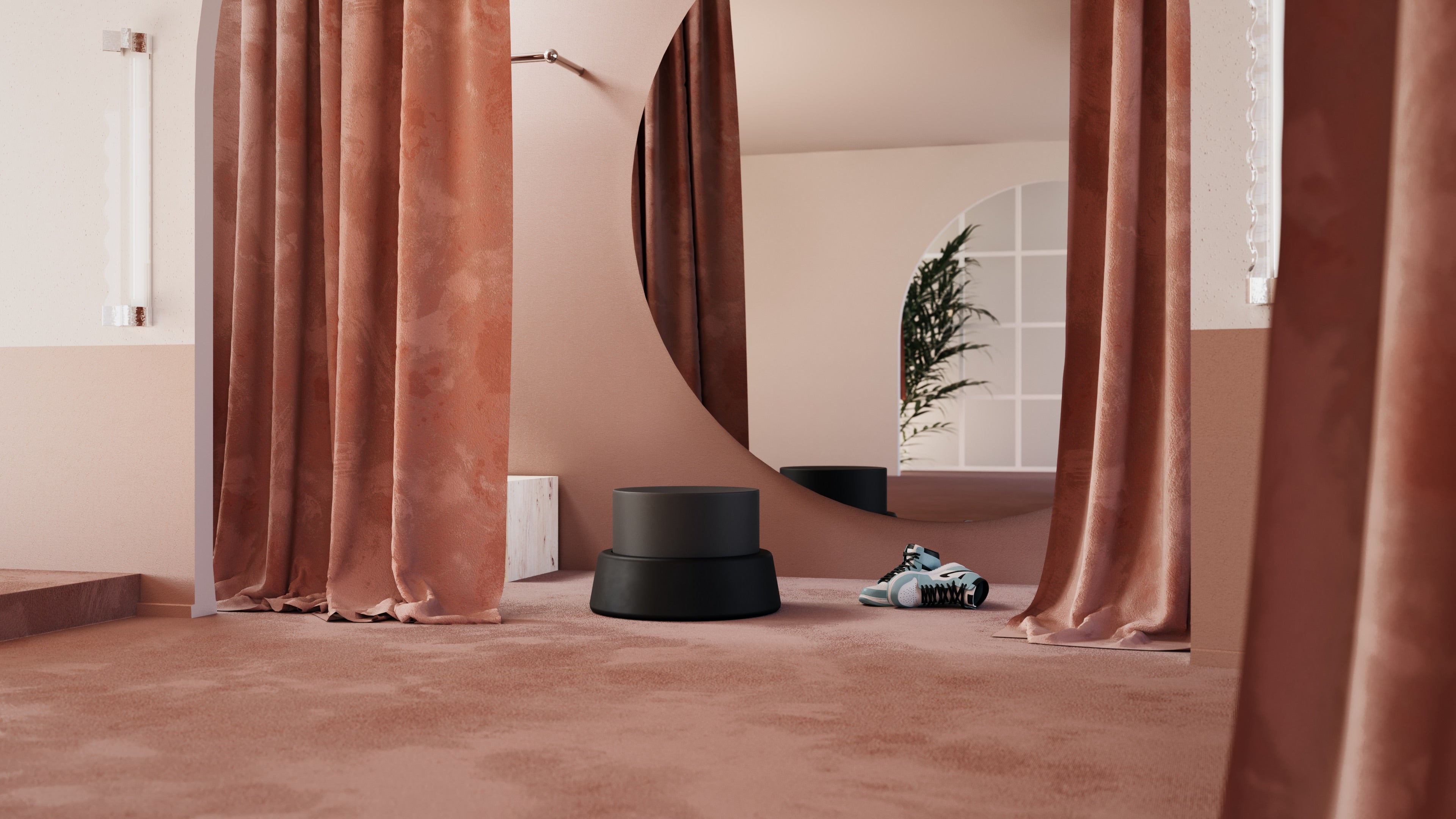 Puf met opbergruimte ARCAD3 blauw