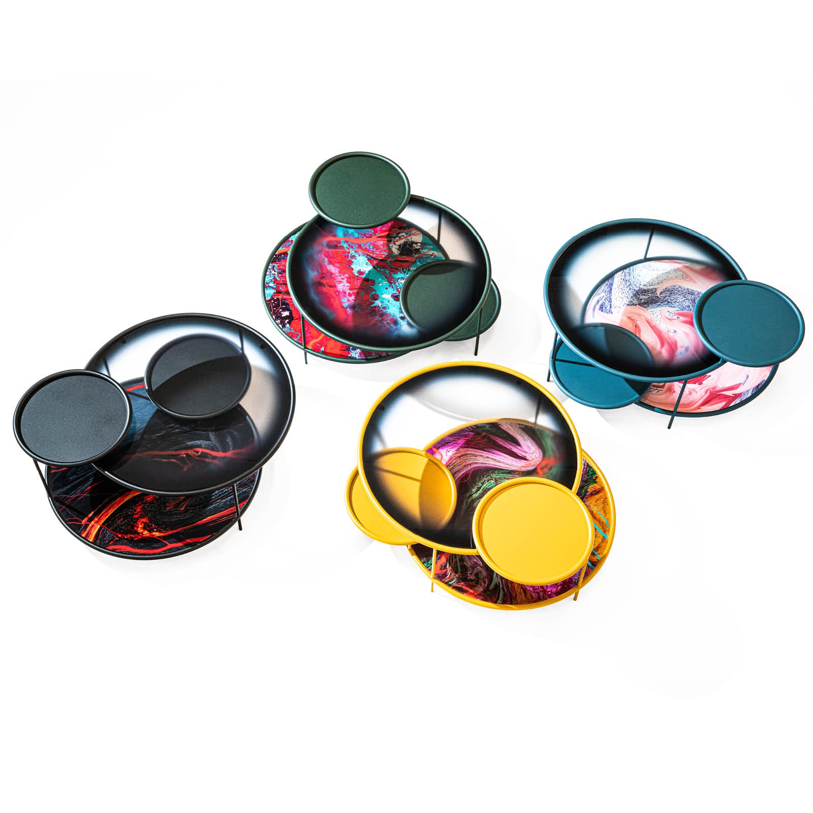 SANGAKU koffietafel gekleurd glas